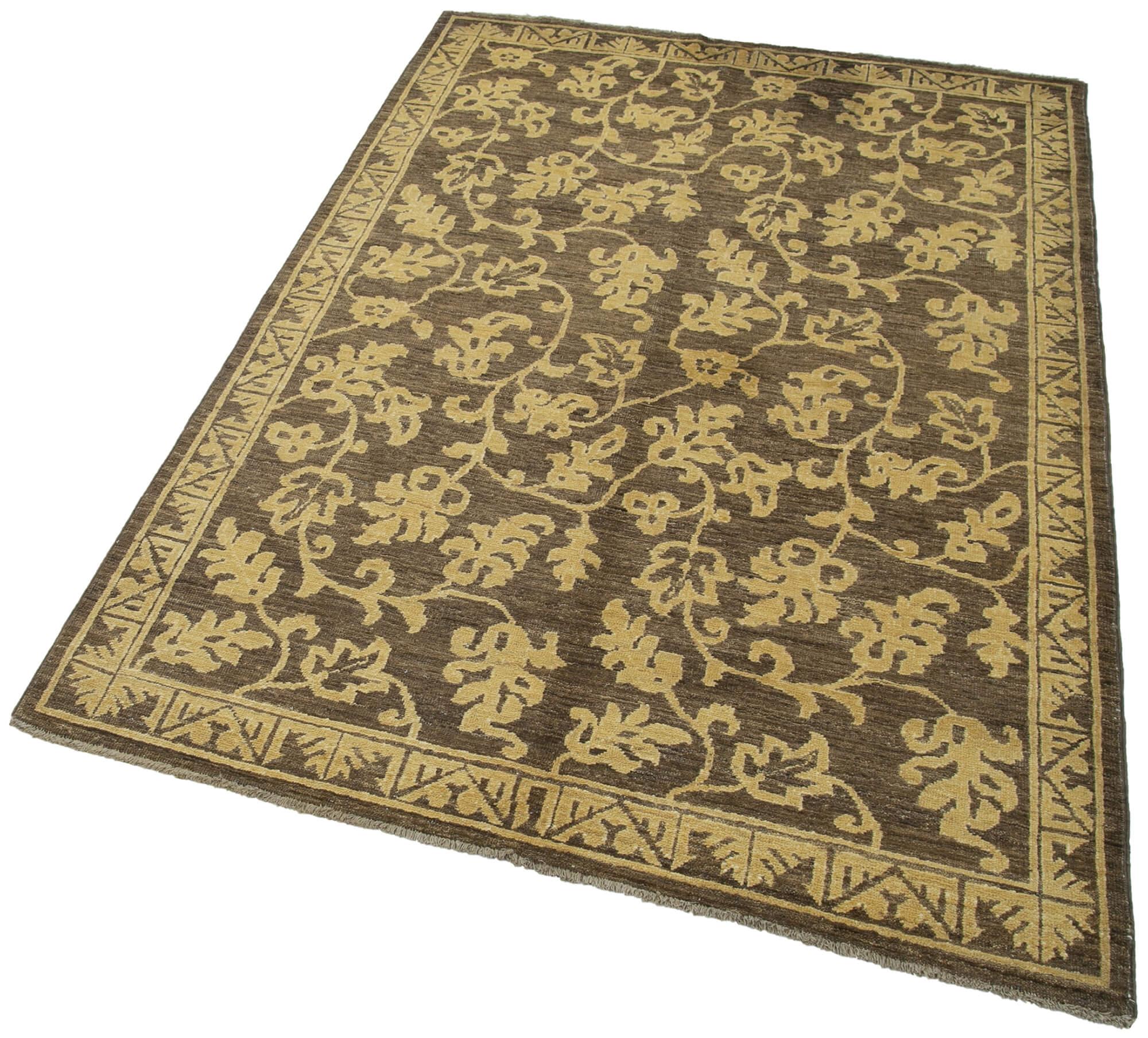 4 x 6 Brown Oushak Rug - 3531