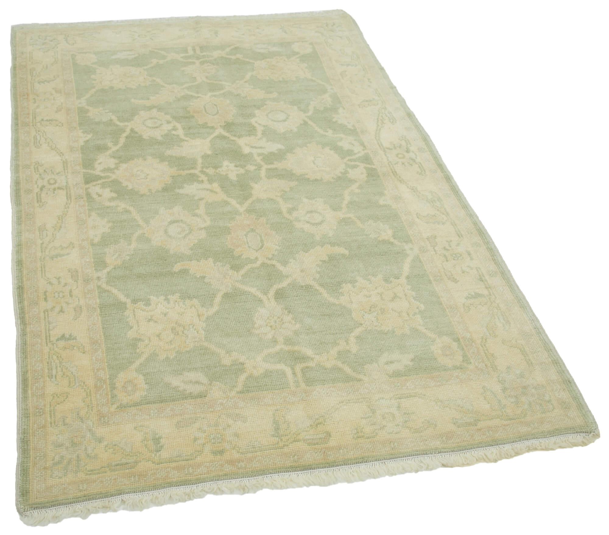 4 x 6 Green Oushak Rug - 3532