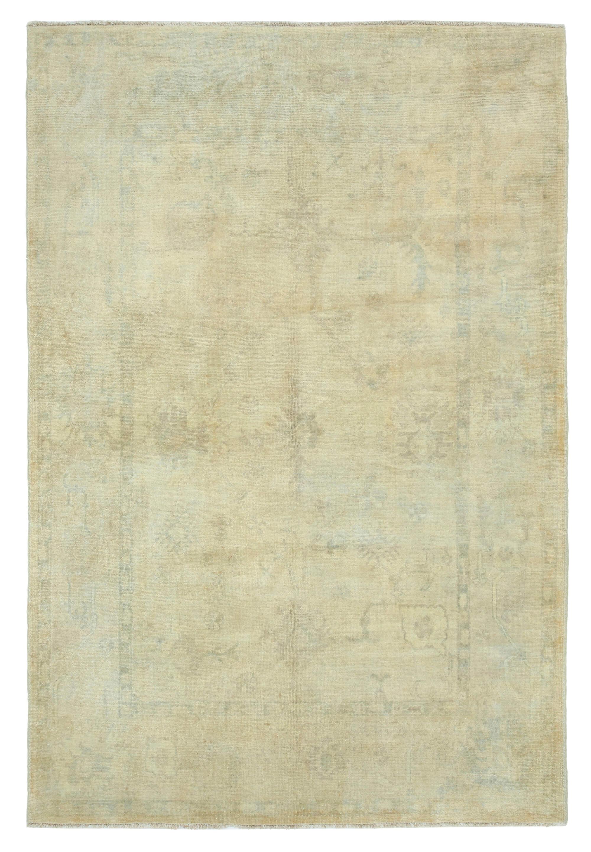 5 x 7 Beige Oushak Rug - 3533