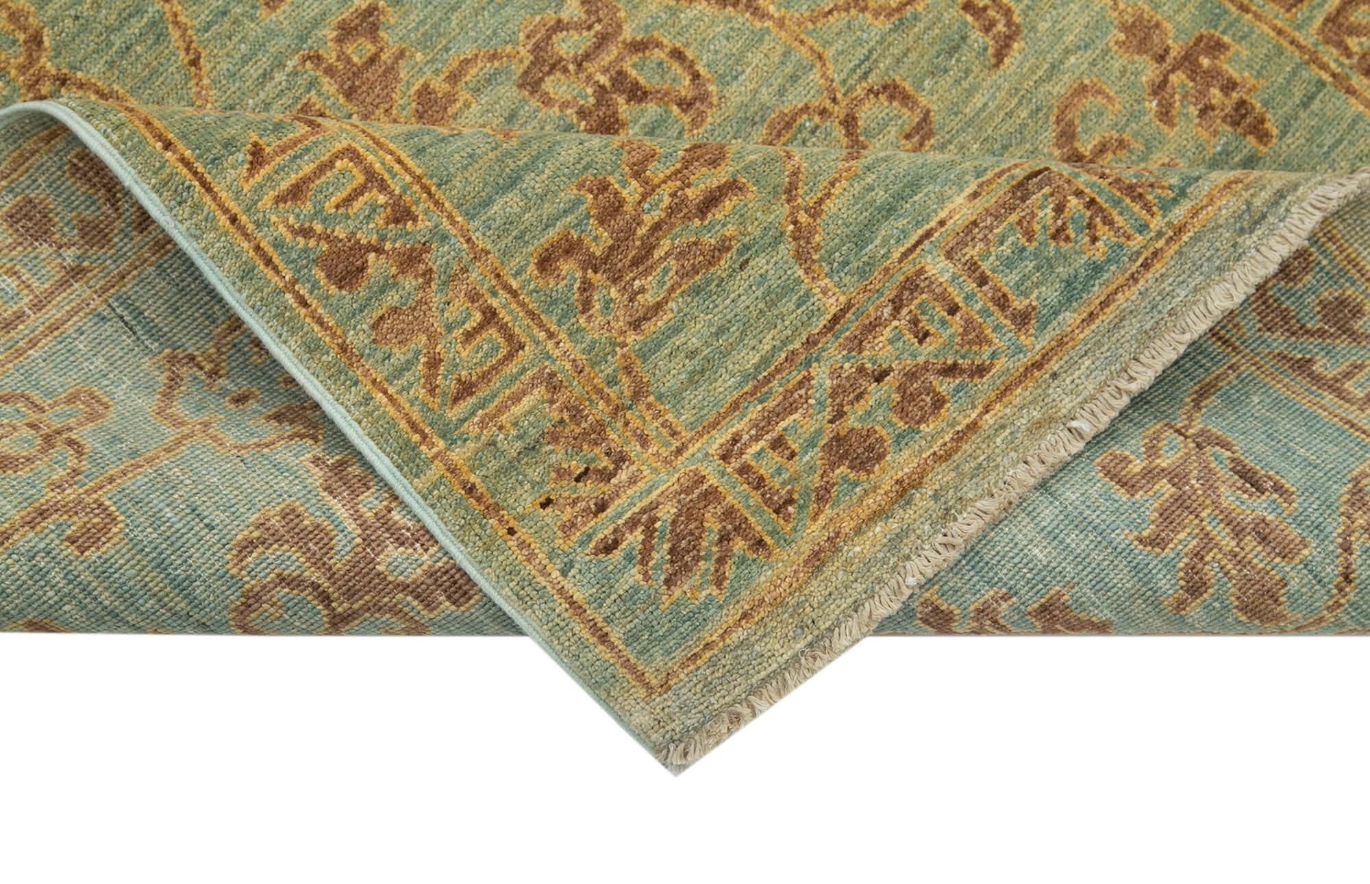 3 x 6 Green Oushak Rug - 3536