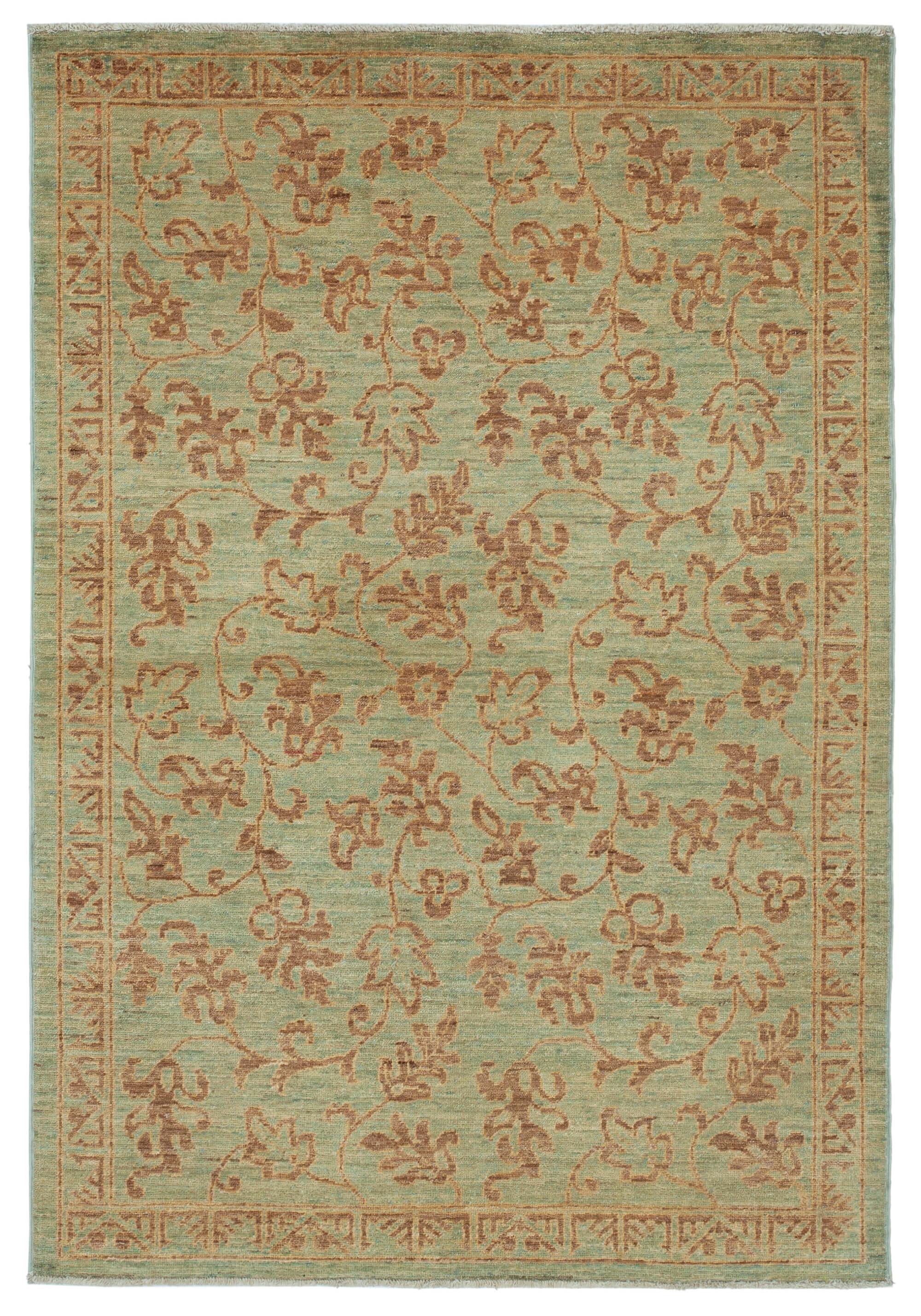 4 x 6 Green Oushak Rug - 3538