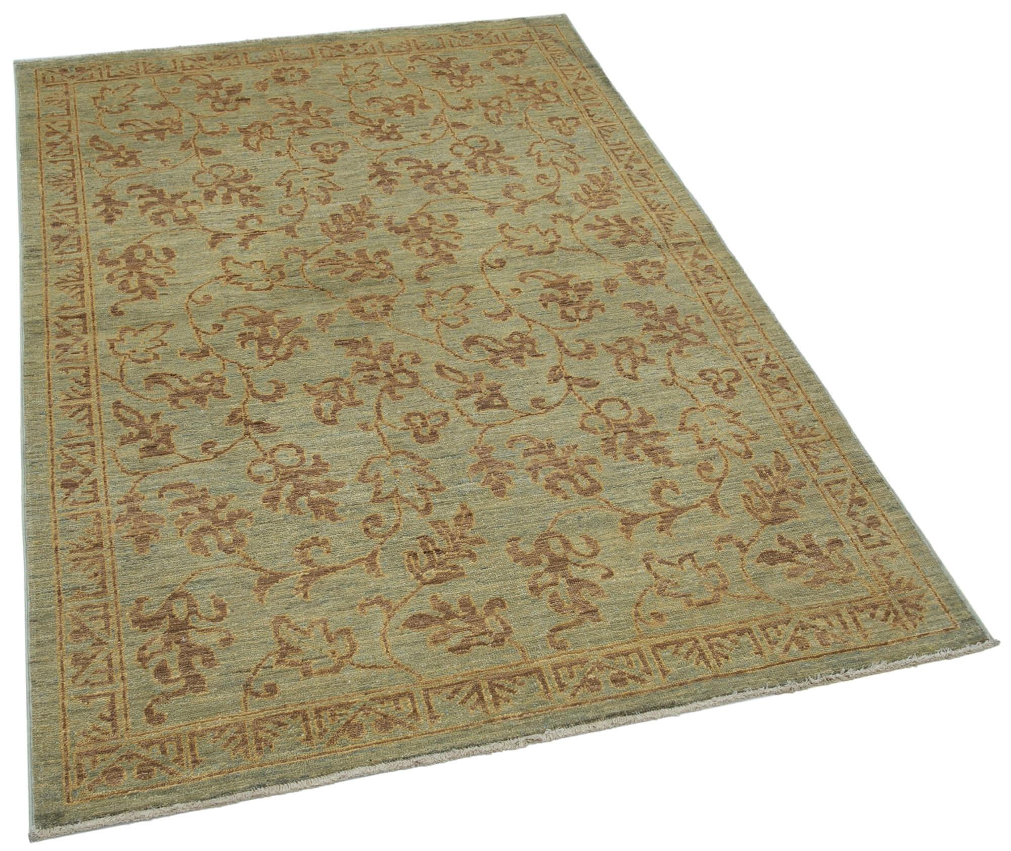 4 x 6 Green Oushak Rug - 3538