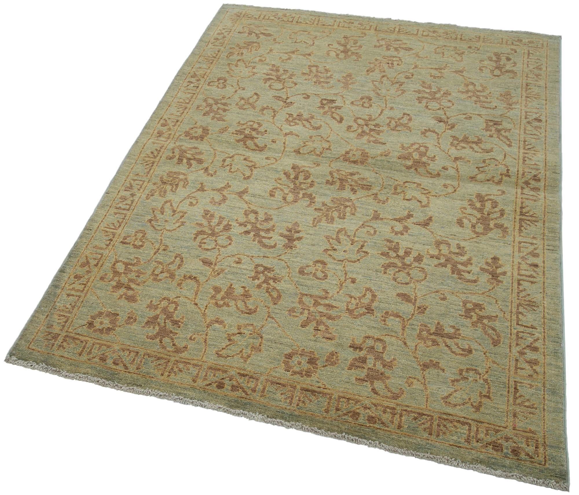 4 x 6 Green Oushak Rug - 3538