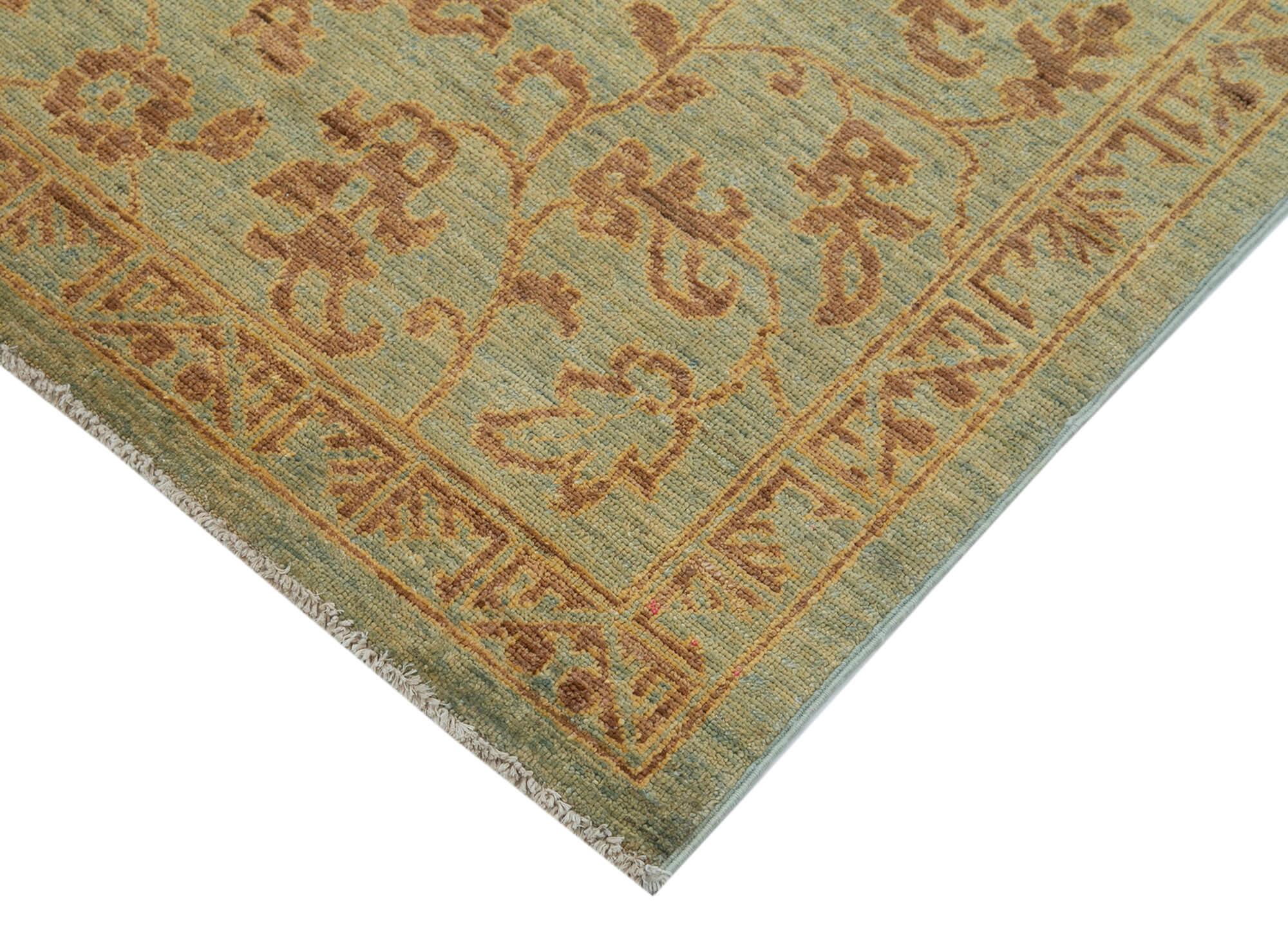 4 x 6 Green Oushak Rug - 3538