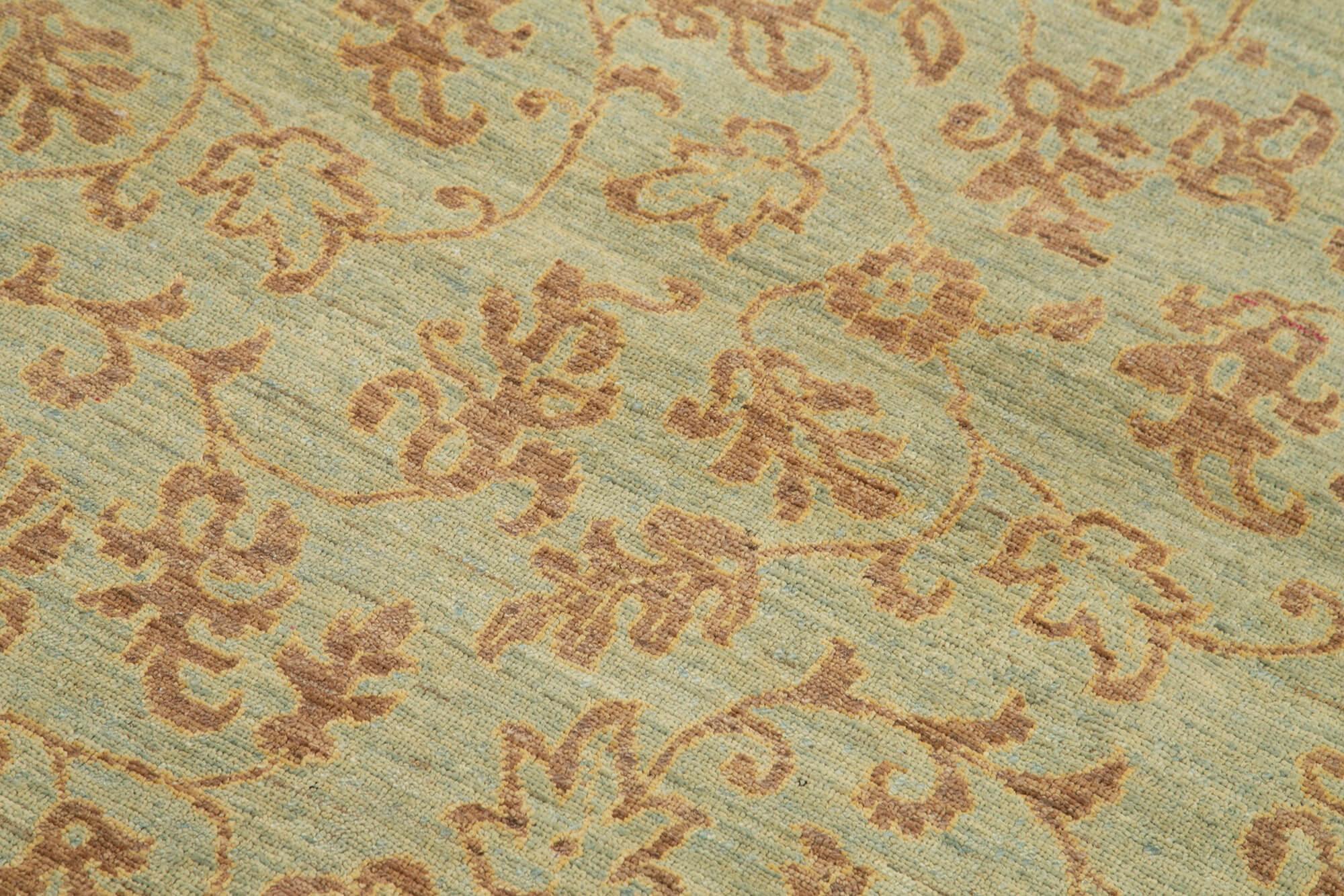 4 x 6 Green Oushak Rug - 3538