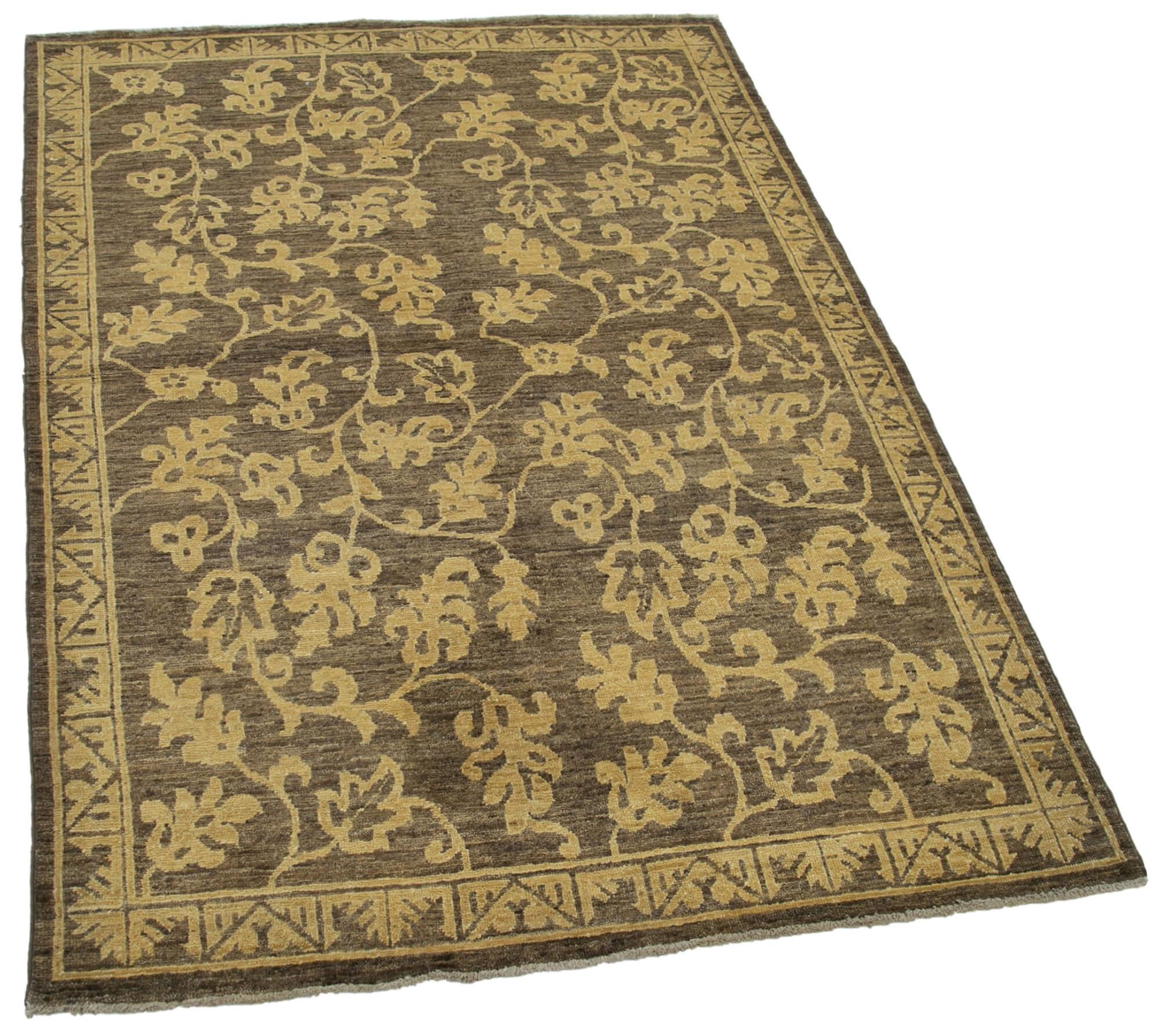 4 x 6 Brown Oushak Rug - 3539