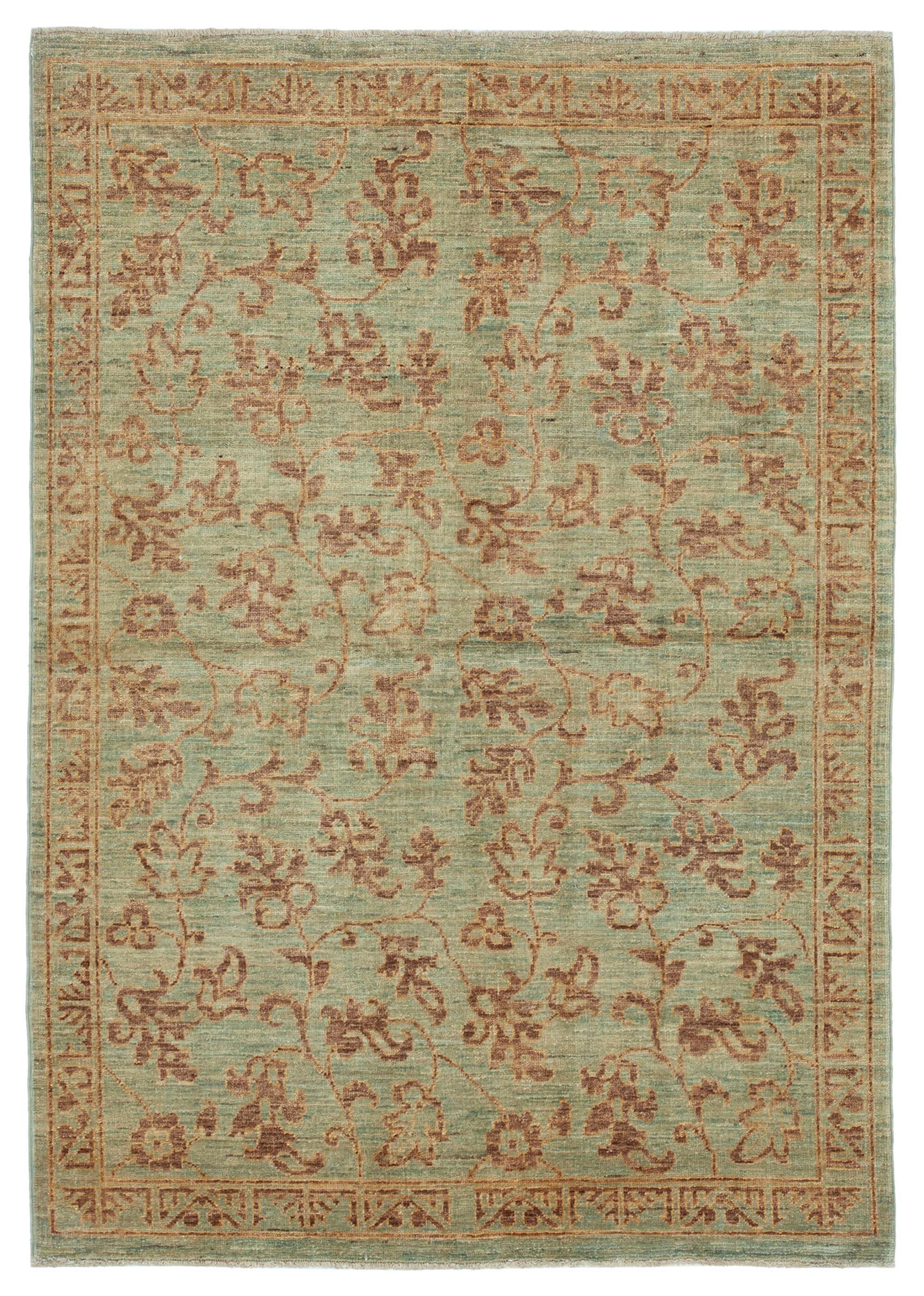 4 x 6 Green Oushak Rug - 3540