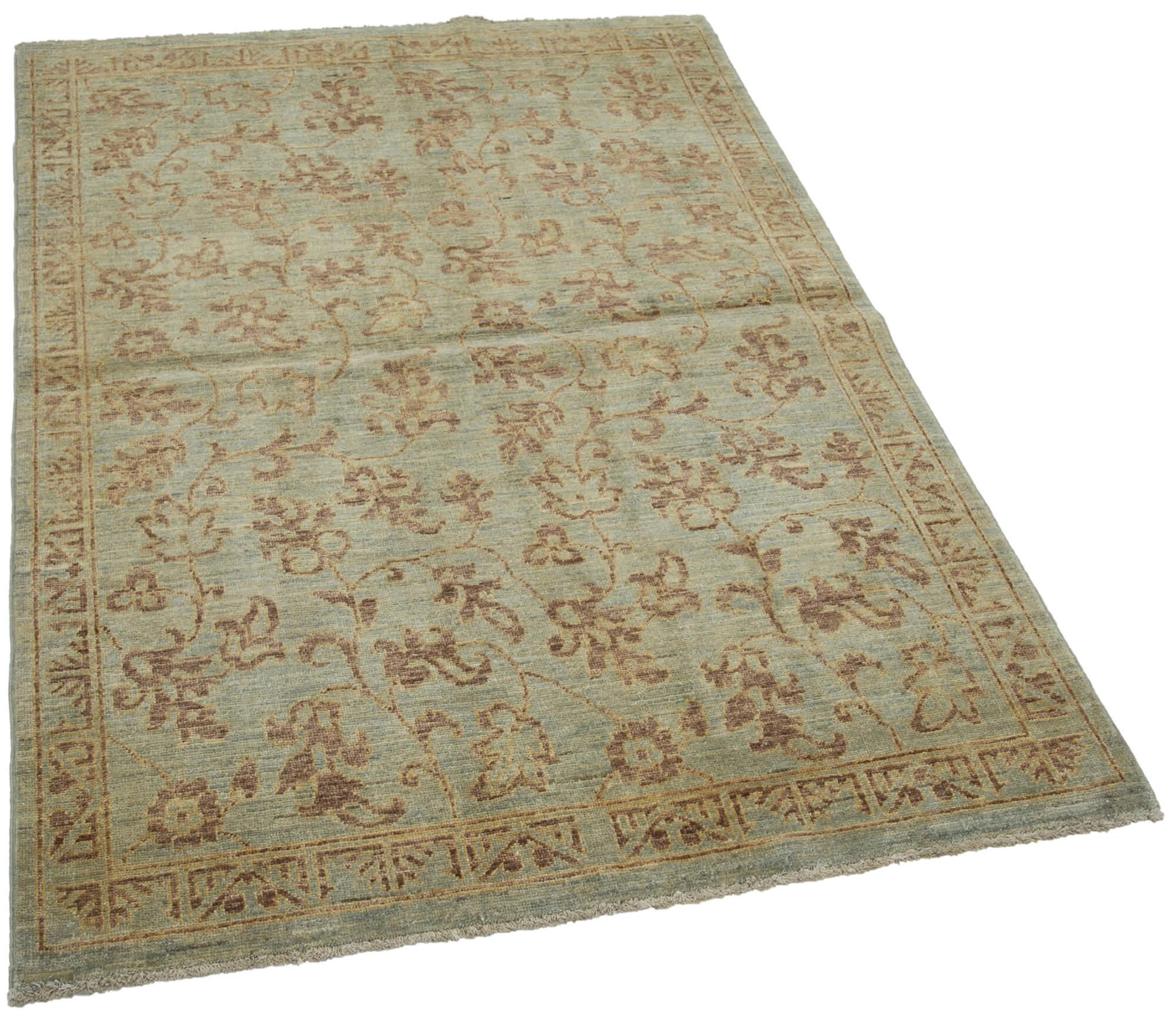 4 x 6 Green Oushak Rug - 3540