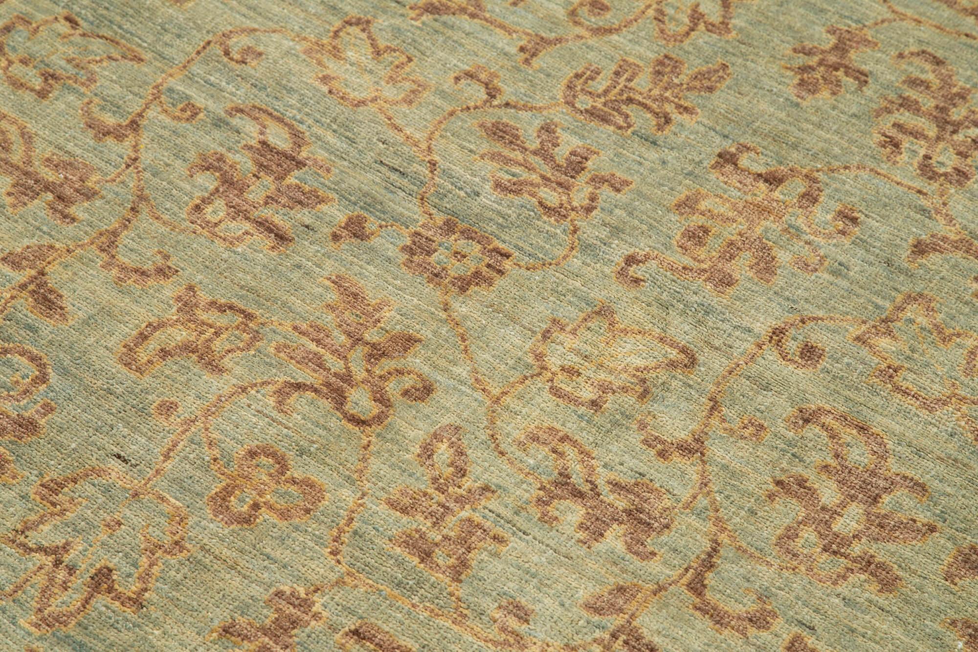 4 x 6 Green Oushak Rug - 3540