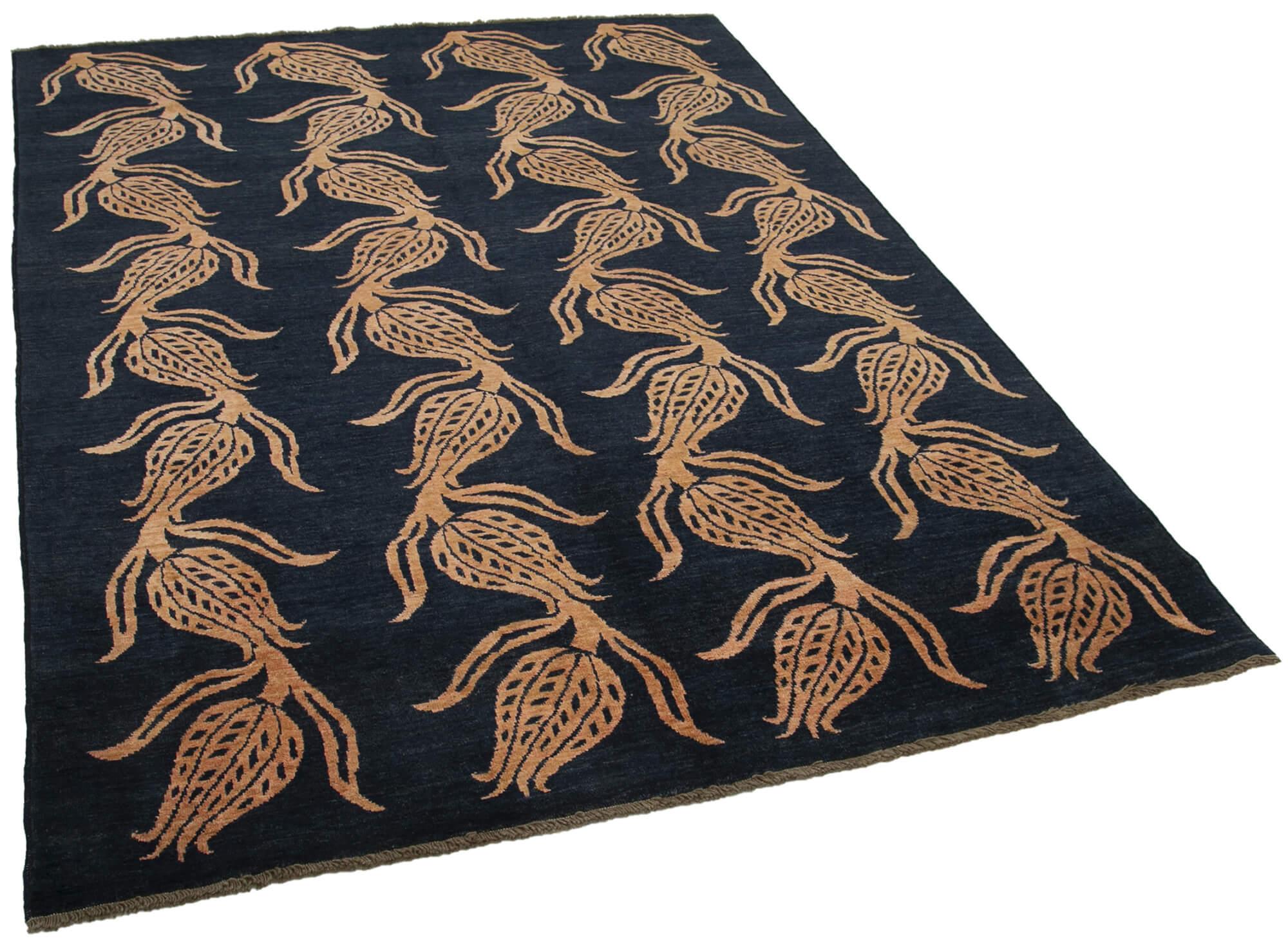 6 x 8 Blue Oushak Rug - 3543