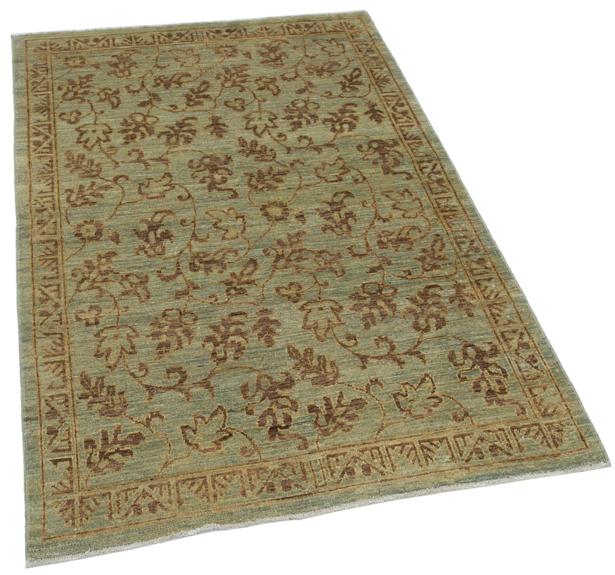 4 x 6 Green Oushak Rug - 3544