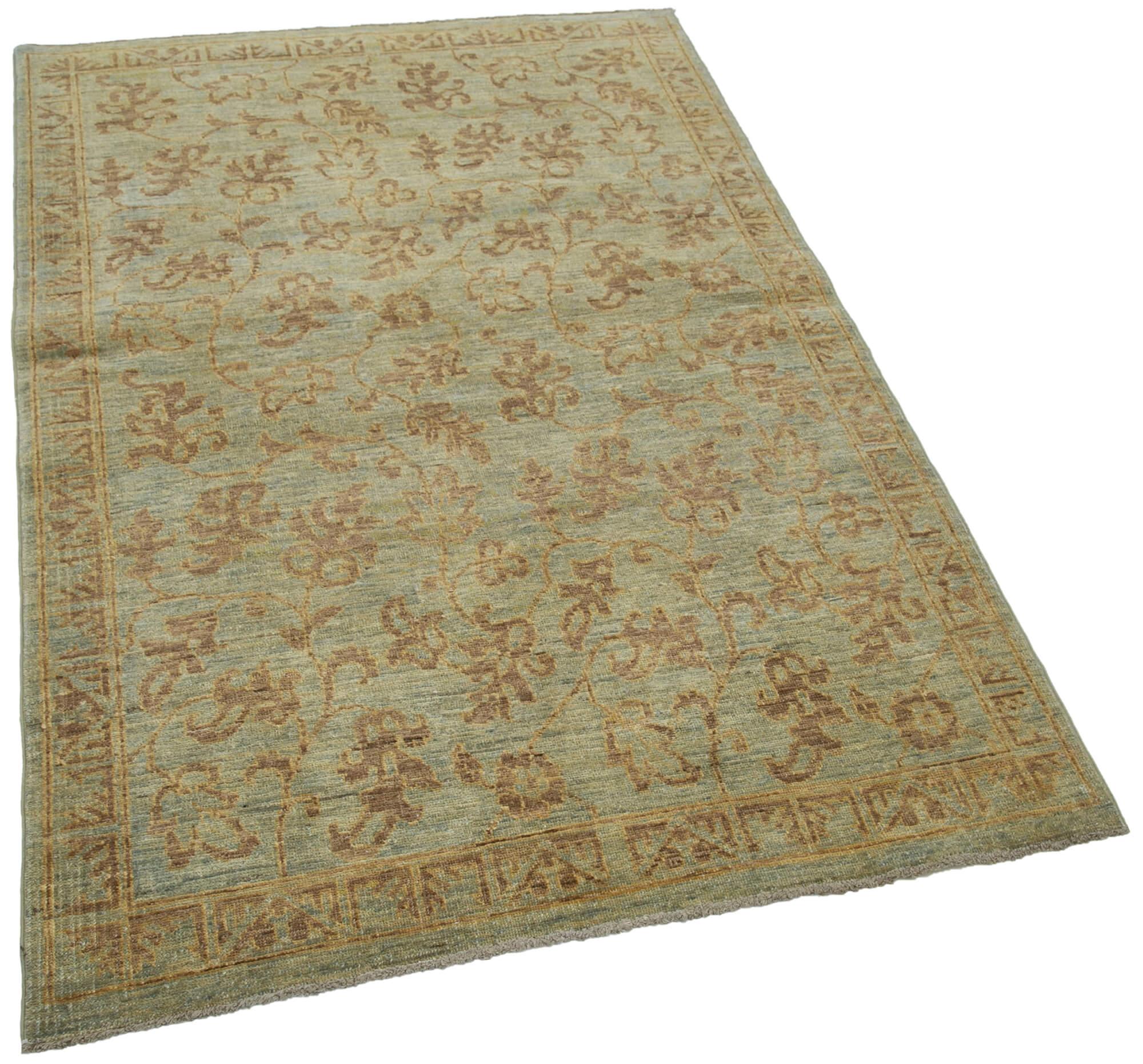 4 x 6 Green Oushak Rug - 3545