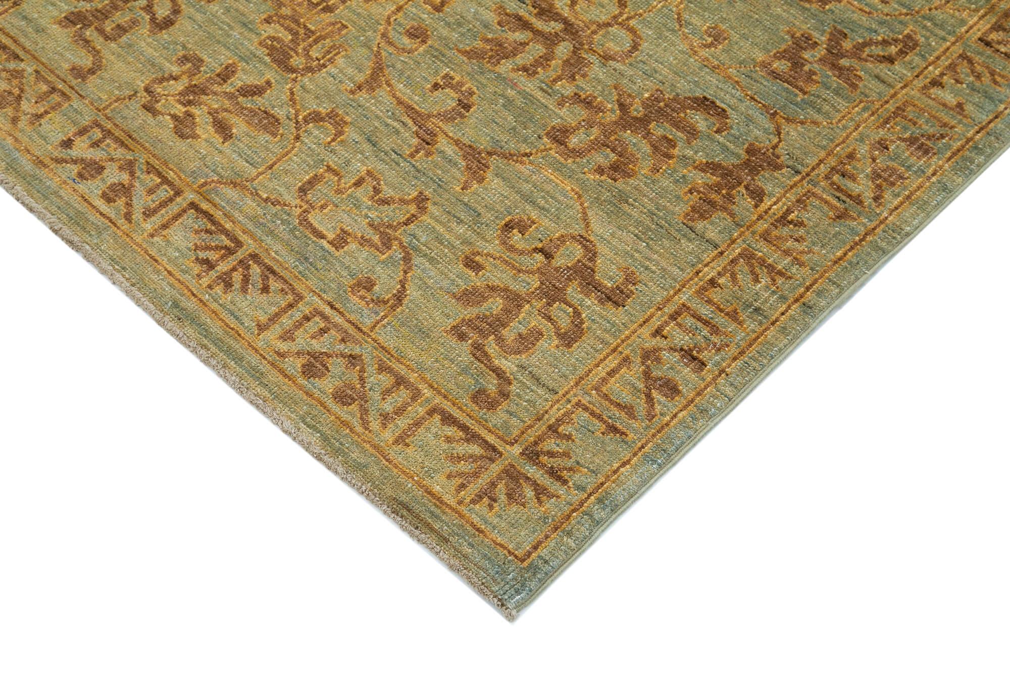 4 x 6 Green Oushak Rug - 3545