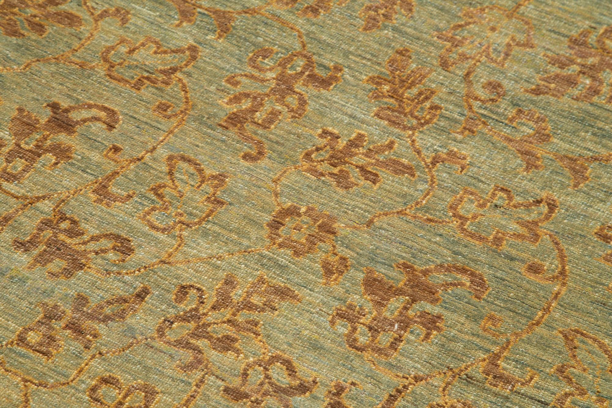 4 x 6 Green Oushak Rug - 3545