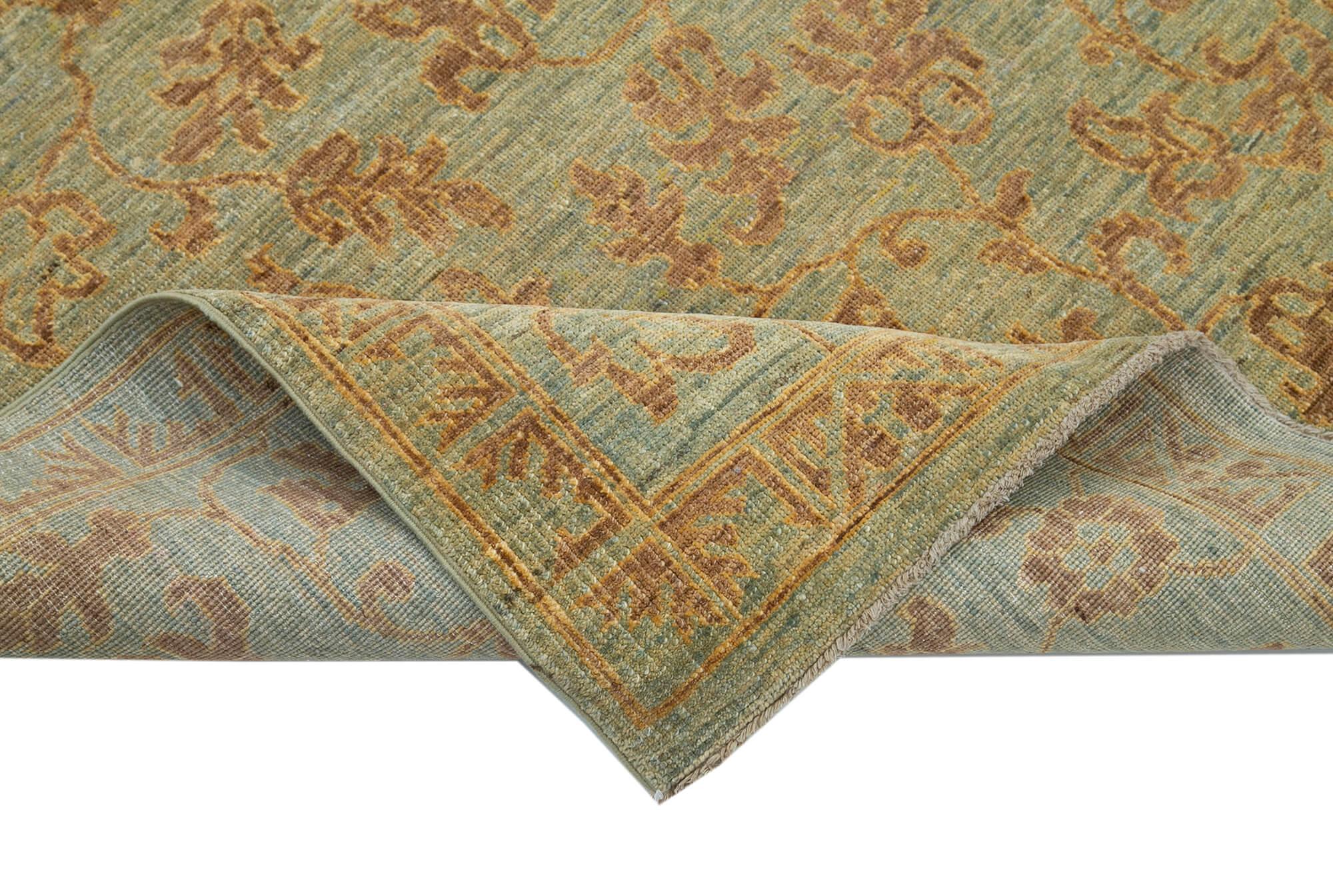 4 x 6 Green Oushak Rug - 3545