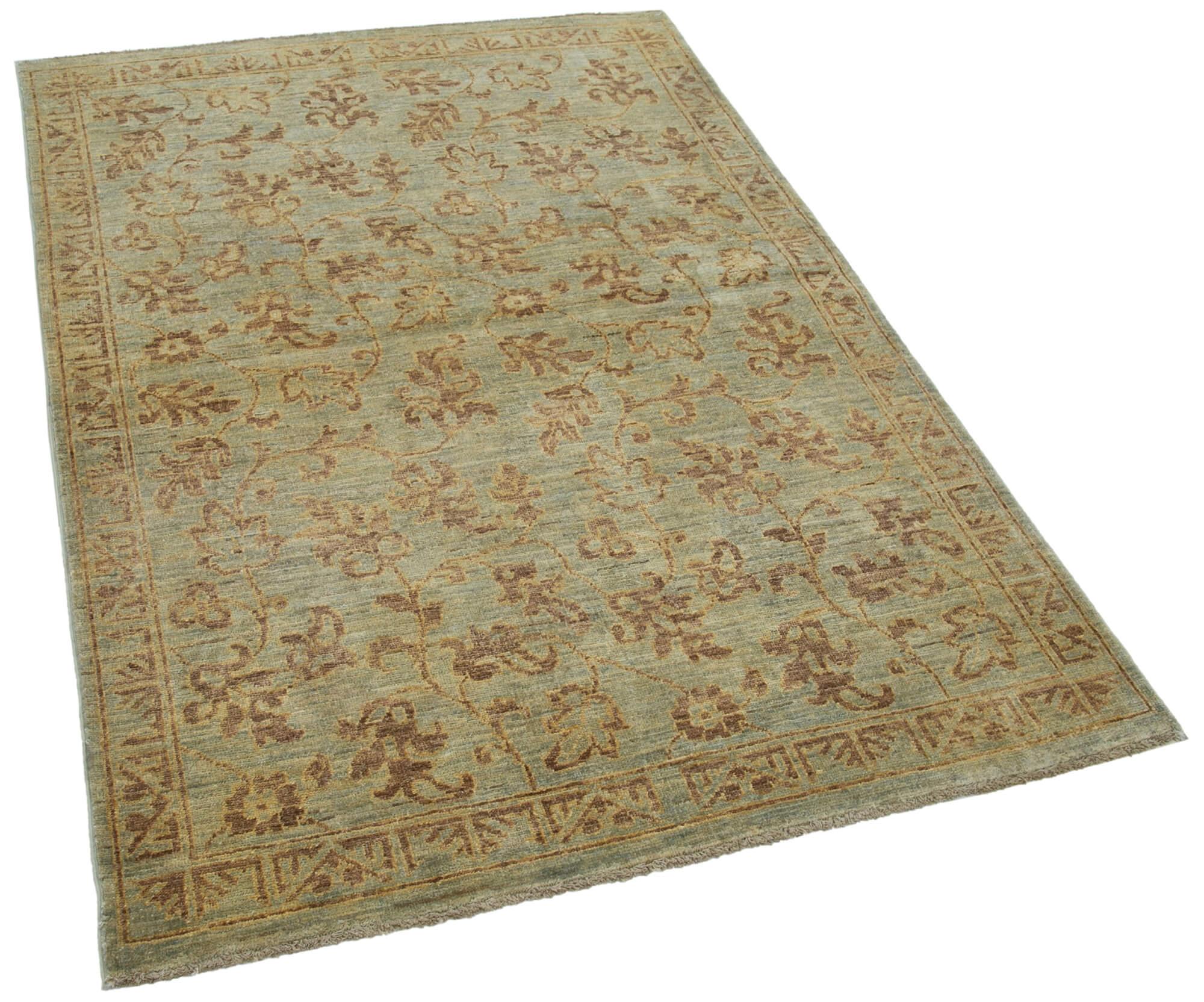 4 x 6 Green Oushak Rug - 3547