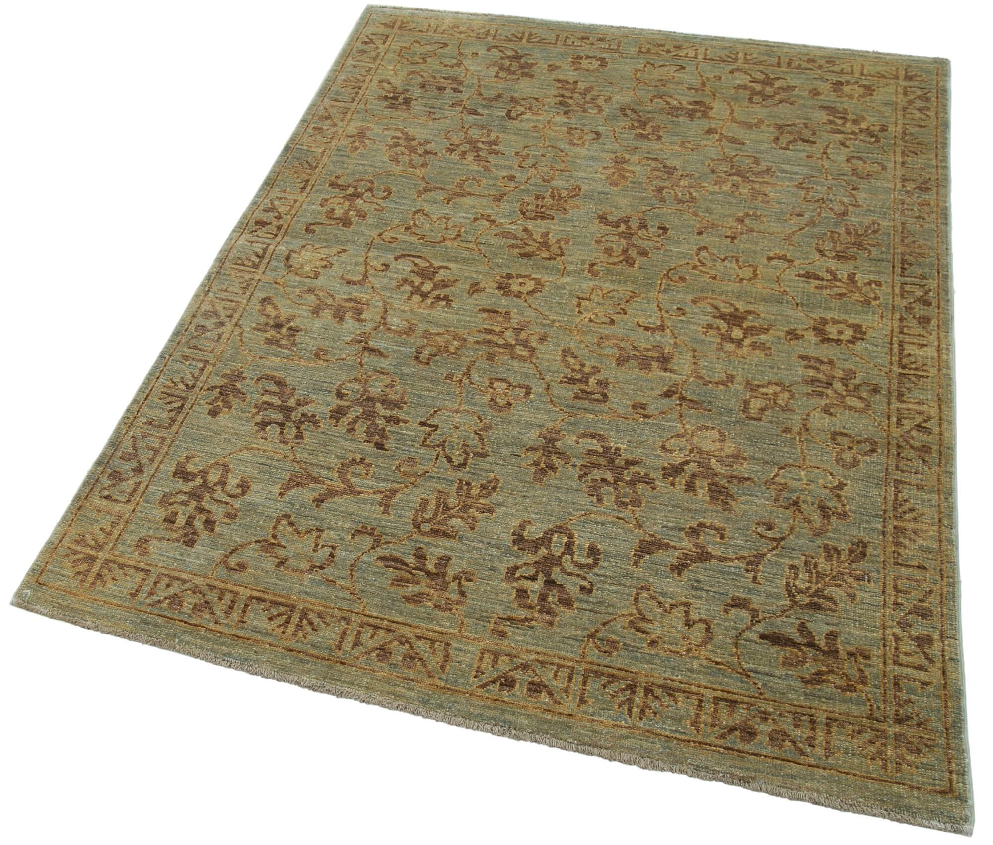 4 x 6 Green Oushak Rug - 3547