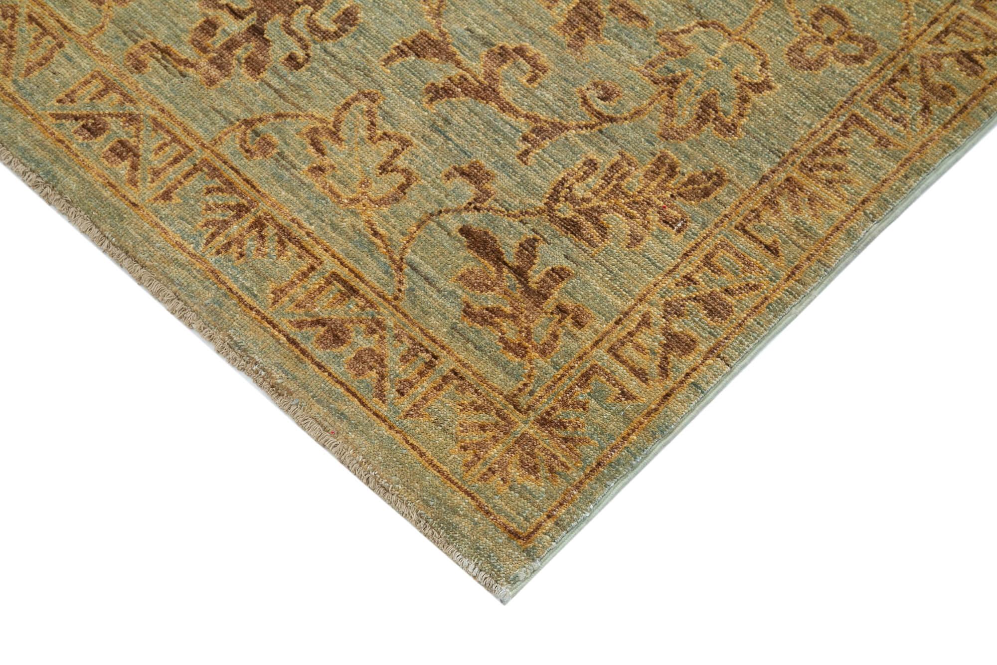 4 x 6 Green Oushak Rug - 3547