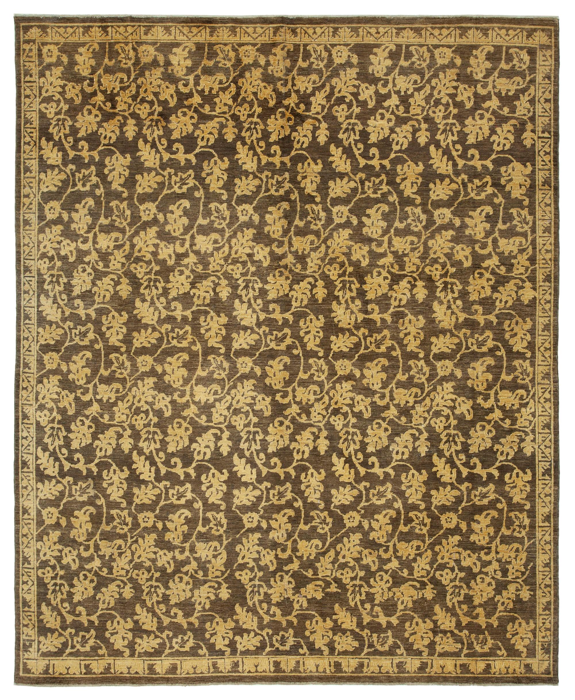 8 x 9 Brown Oushak Rug - 3548