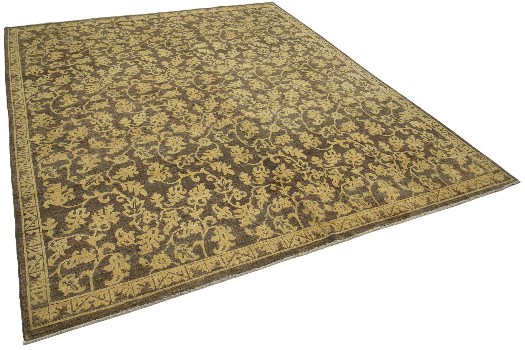 8 x 9 Brown Oushak Rug - 3548