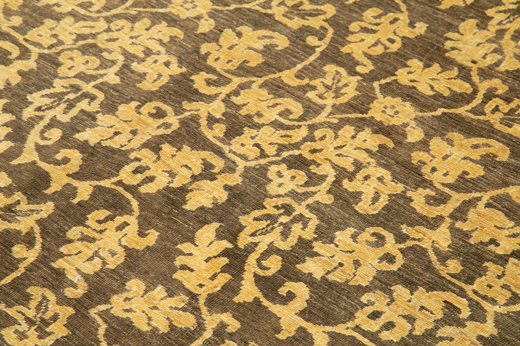 8 x 9 Brown Oushak Rug - 3548