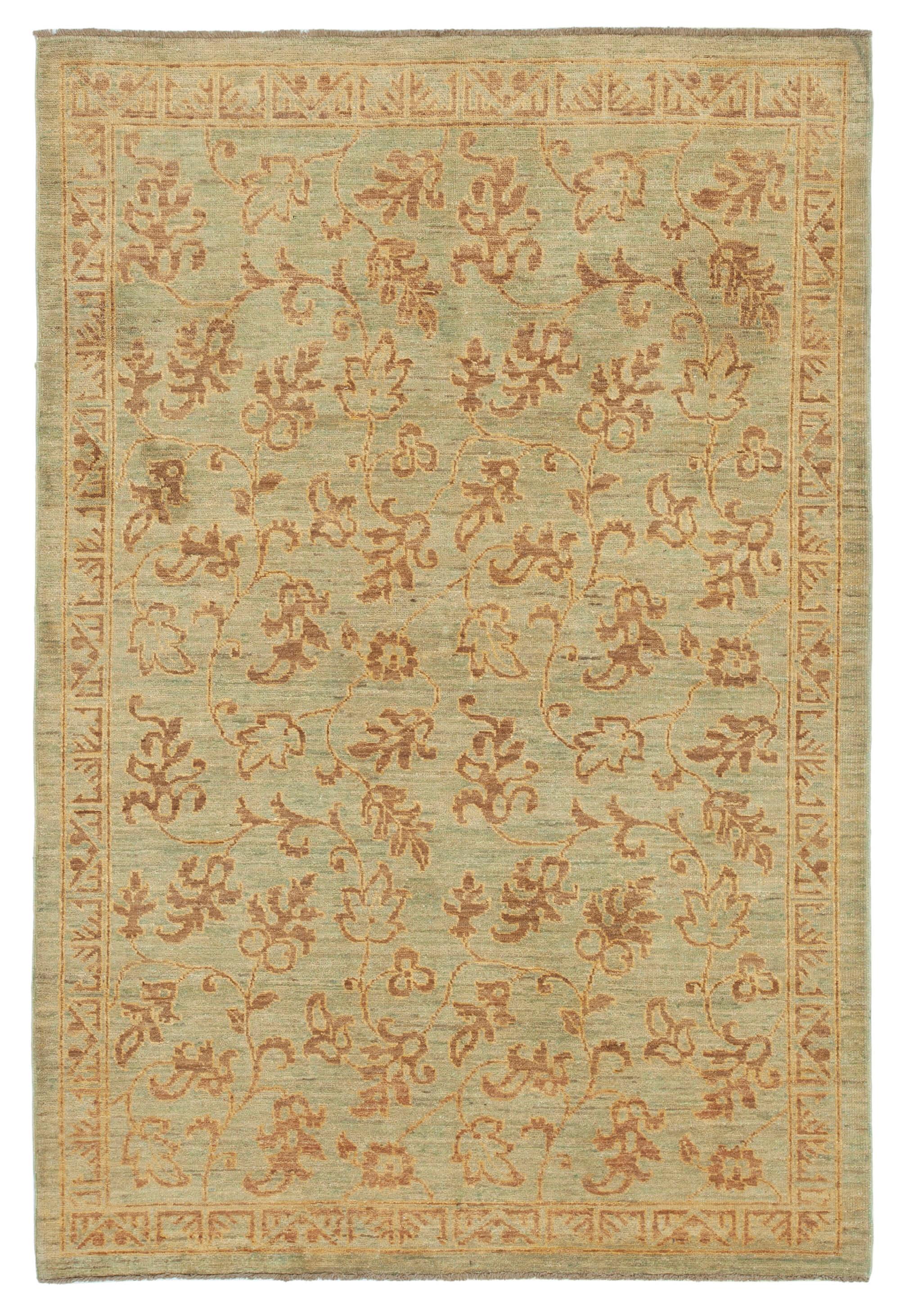 4 x 6 Green Oushak Rug - 3549