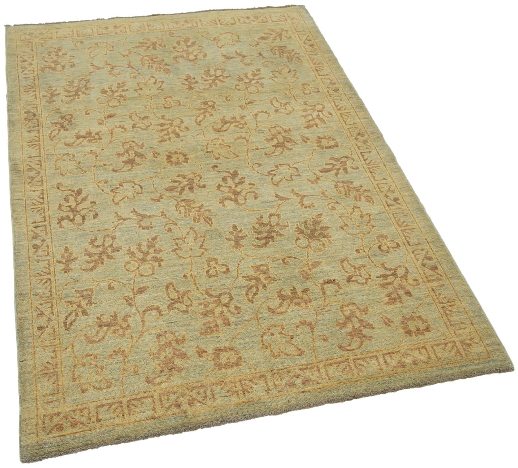 4 x 6 Green Oushak Rug - 3549