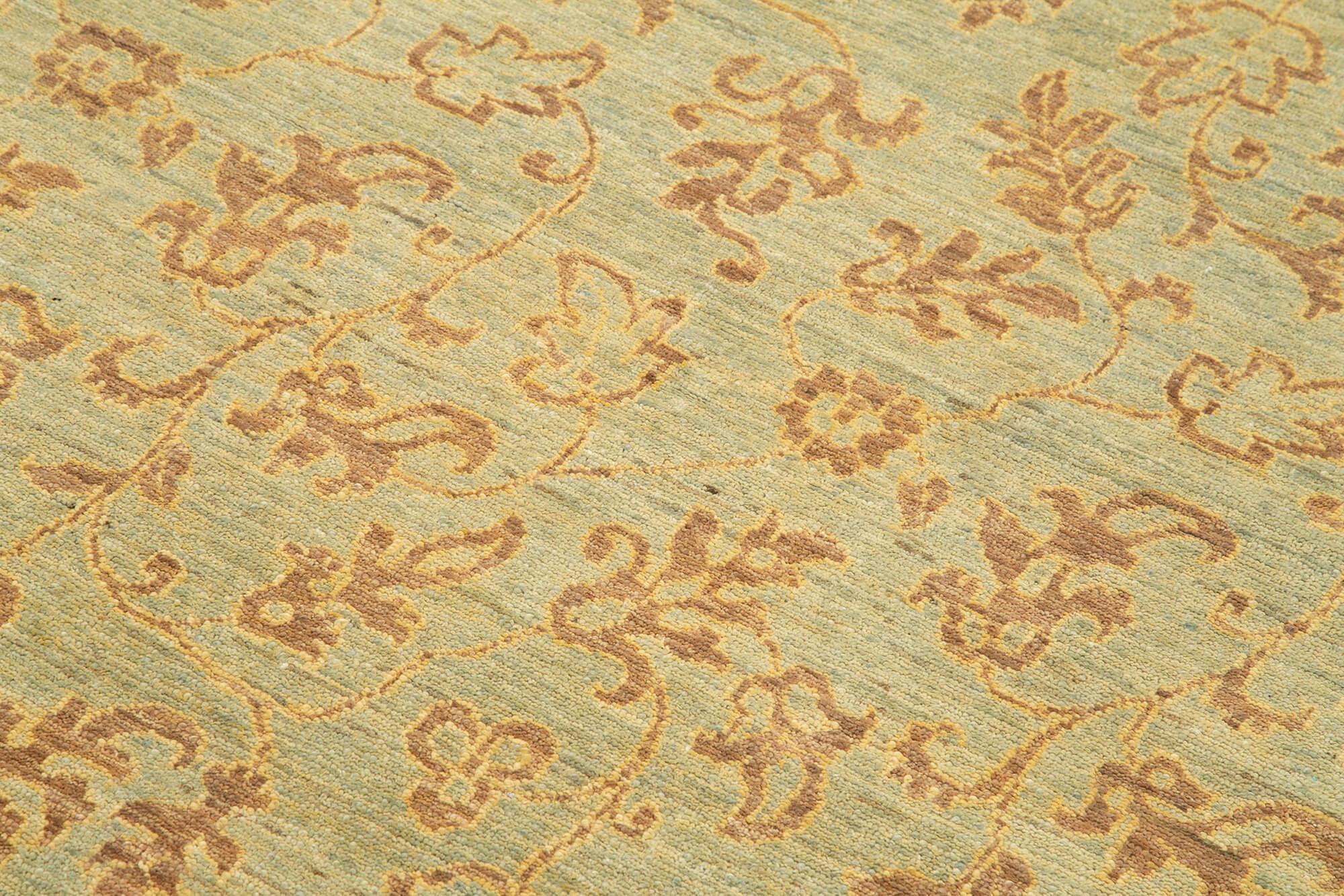 4 x 6 Green Oushak Rug - 3549