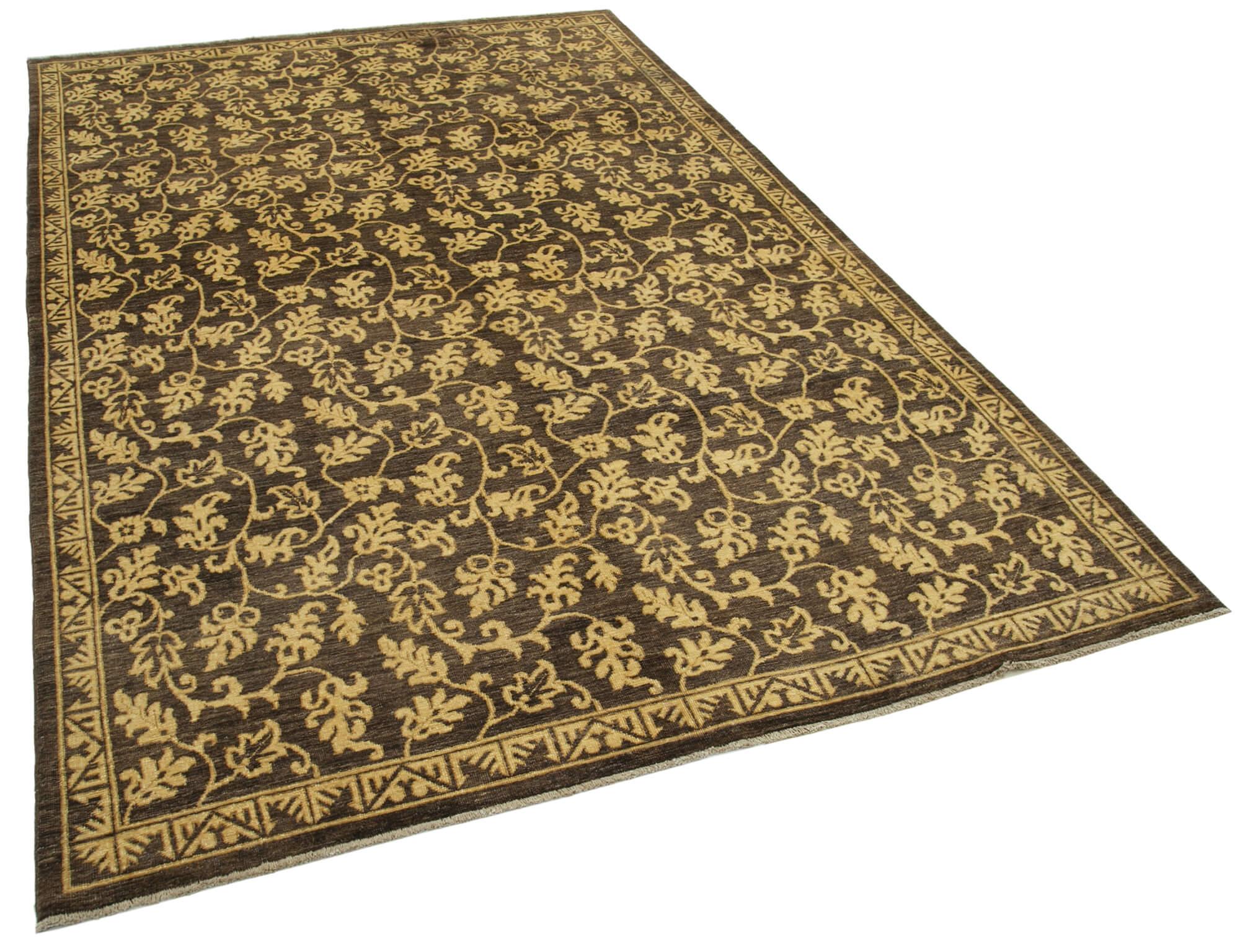 6 x 9 Brown Oushak Rug - 3551