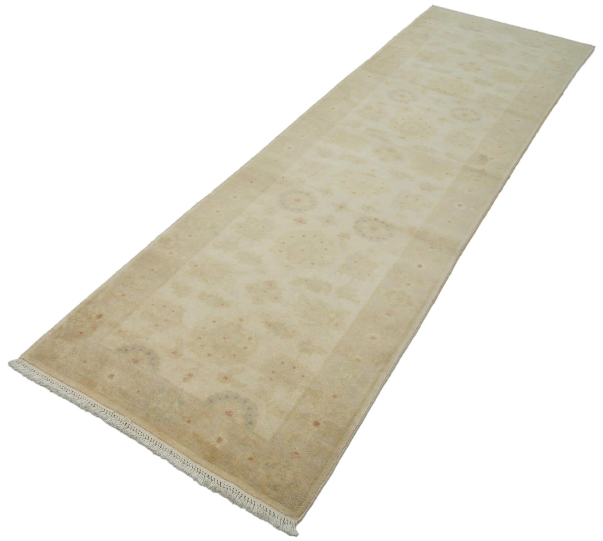 3 x 9 Beige Oushak Runner Rug - 3553