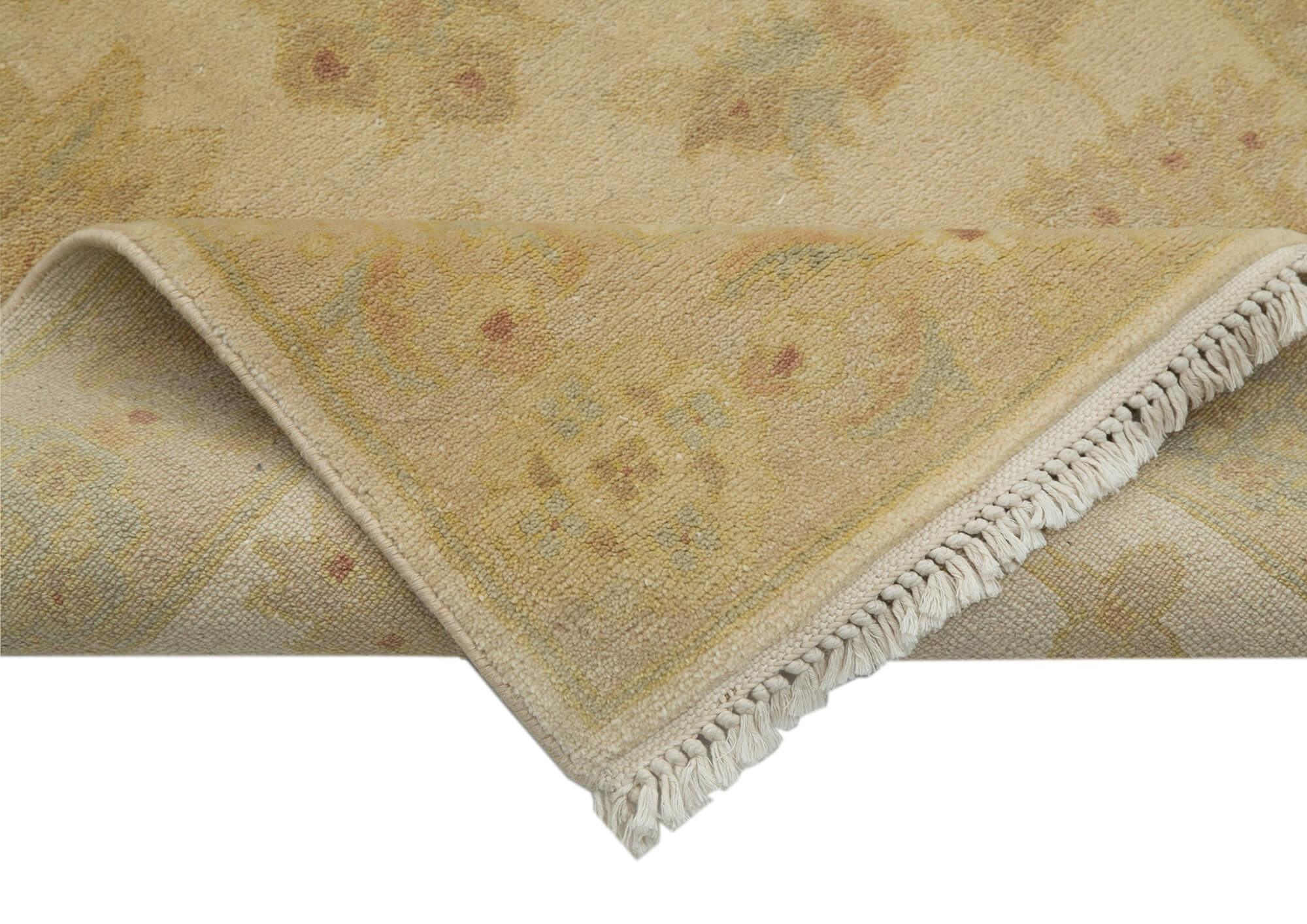 3 x 9 Beige Oushak Runner Rug - 3553