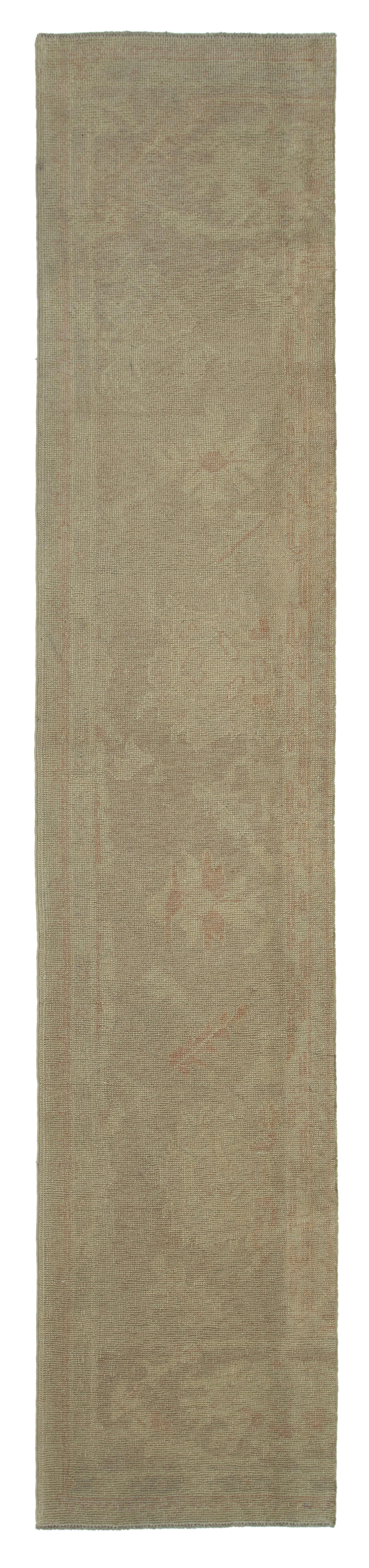 2 x 11 Beige Oushak Runner Rug - 3555