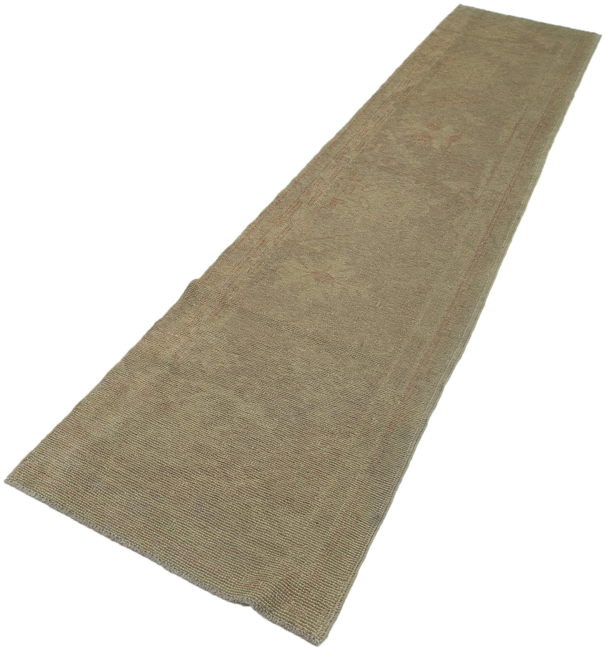 2 x 11 Beige Oushak Runner Rug - 3555