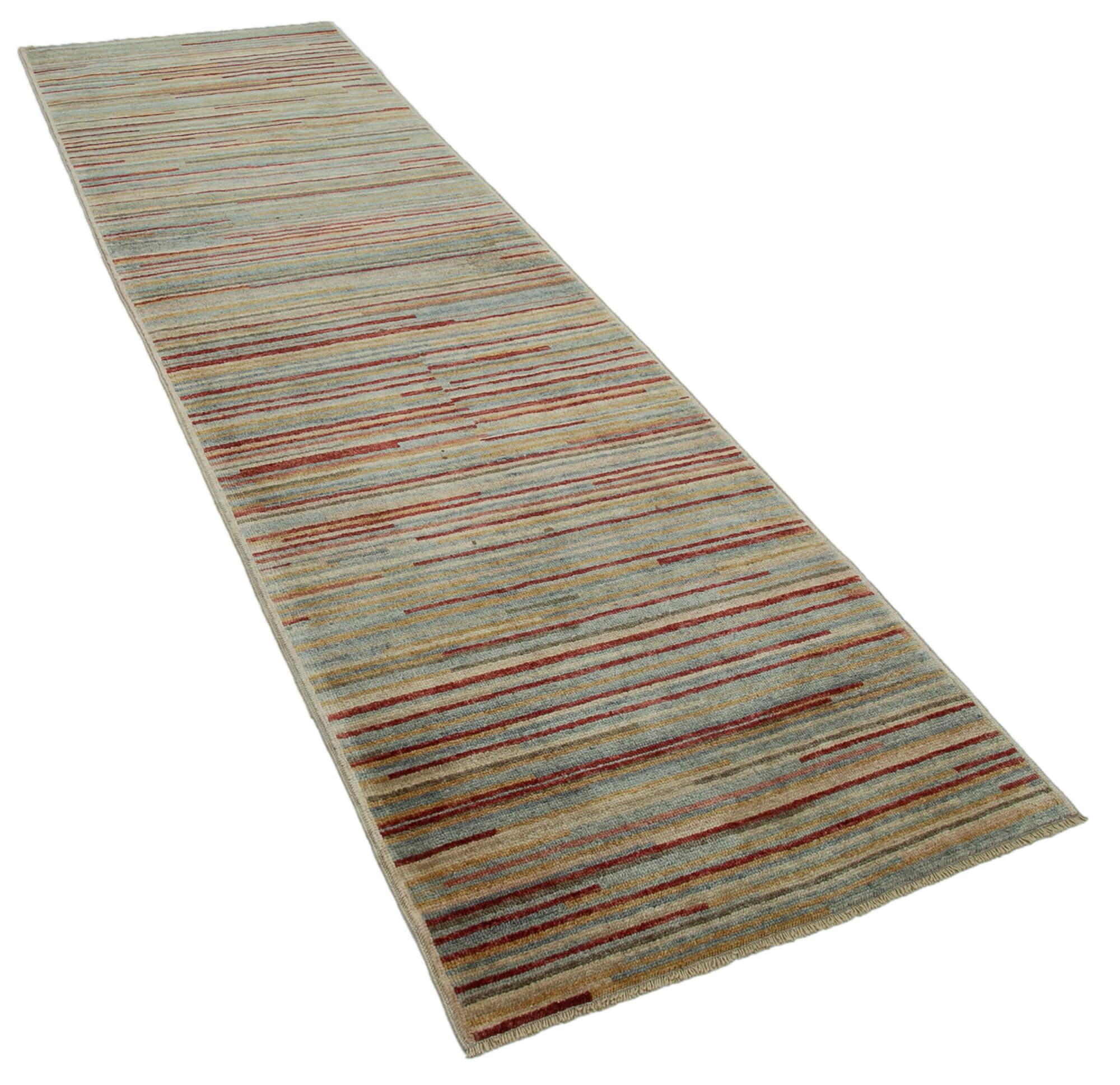 3 x 9 Beige Oushak Runner Rug - 3556