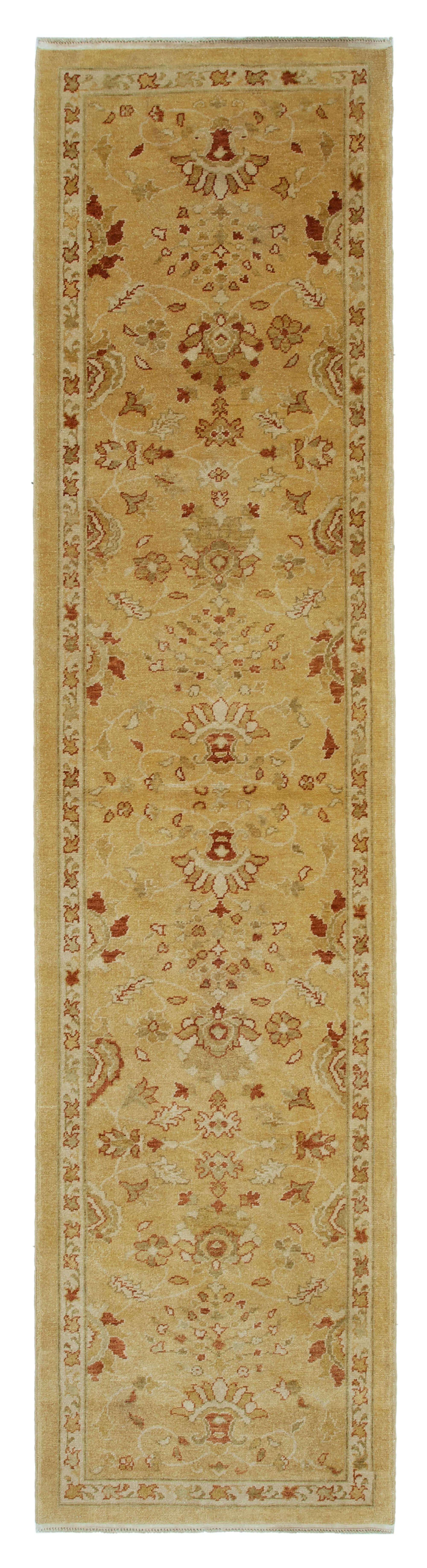 3 x 12 Yellow Oushak Runner Rug - 3557