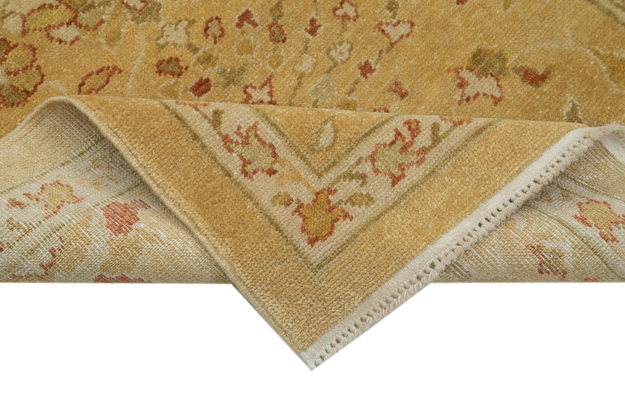 3 x 12 Yellow Oushak Runner Rug - 3557