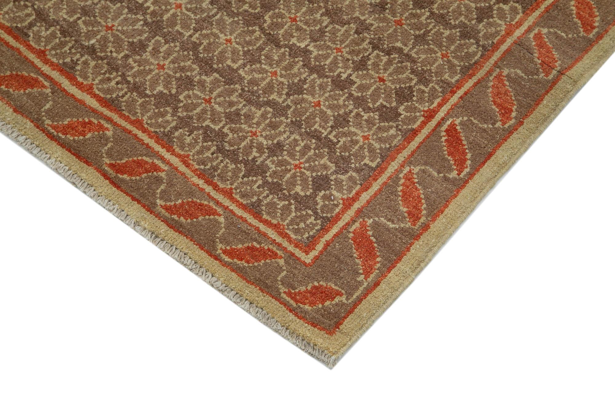 3 x 10 Brown Oushak Runner Rug - 3559