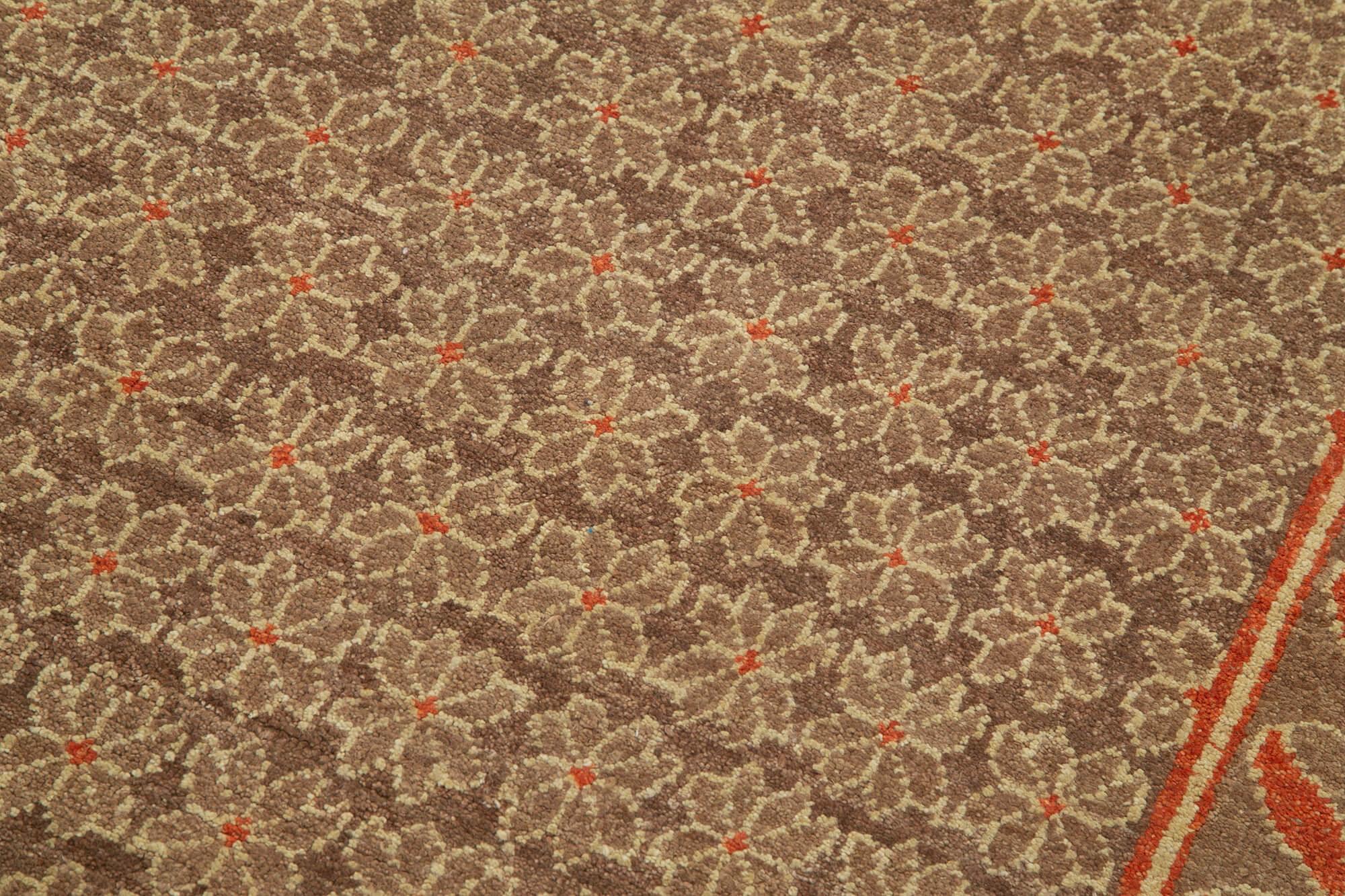 3 x 10 Brown Oushak Runner Rug - 3559