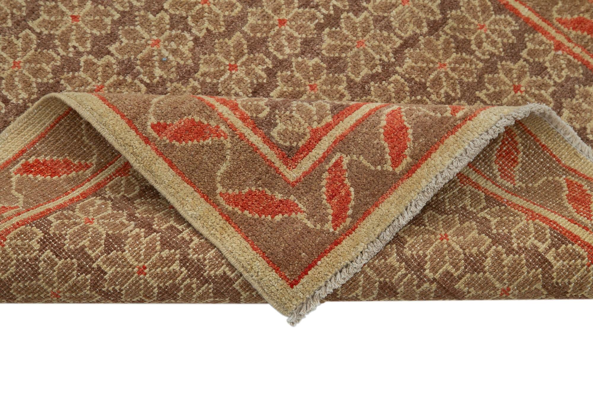 3 x 10 Brown Oushak Runner Rug - 3559