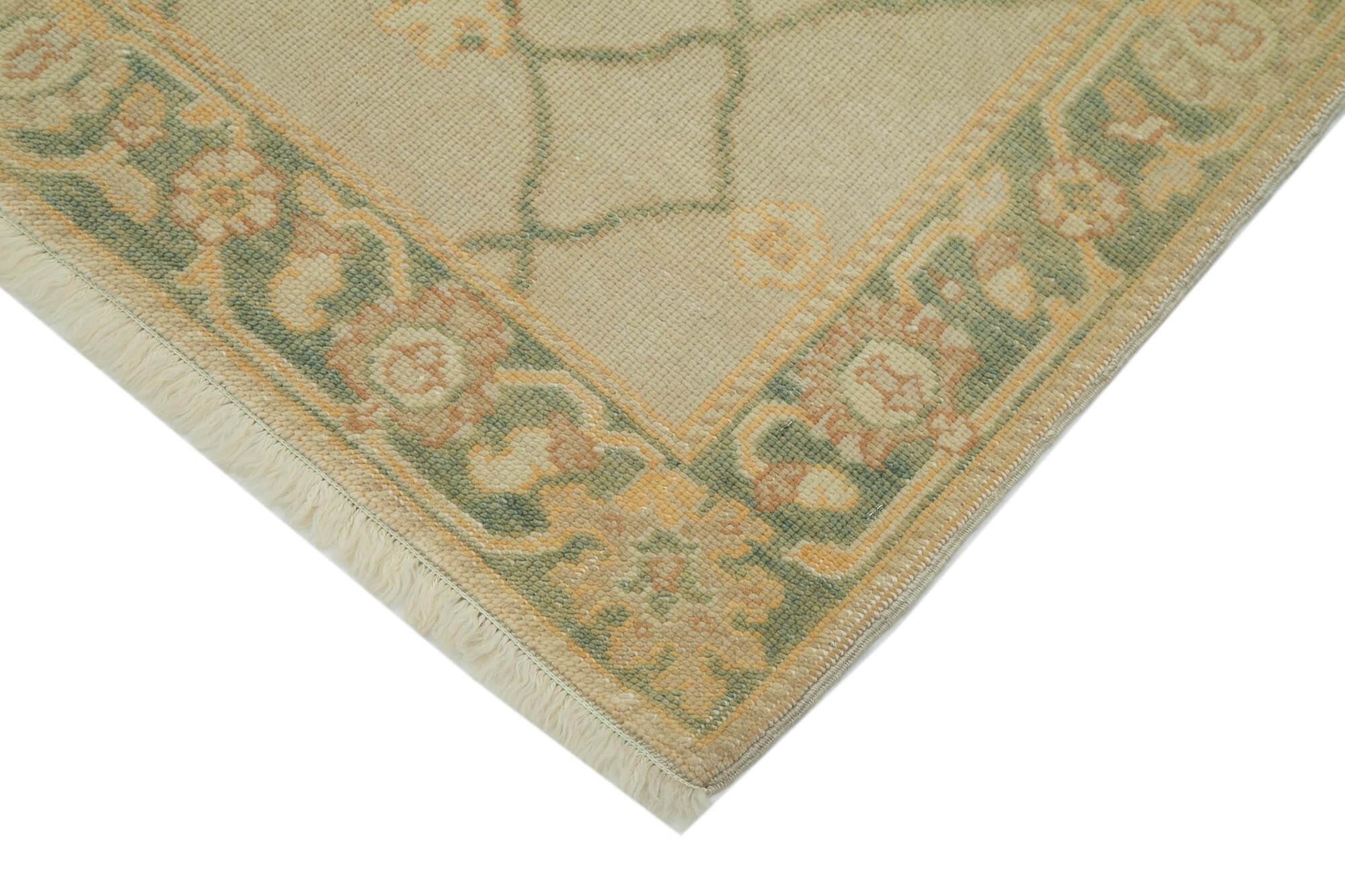 3 x 12 Beige Oushak Runner Rug - 3561