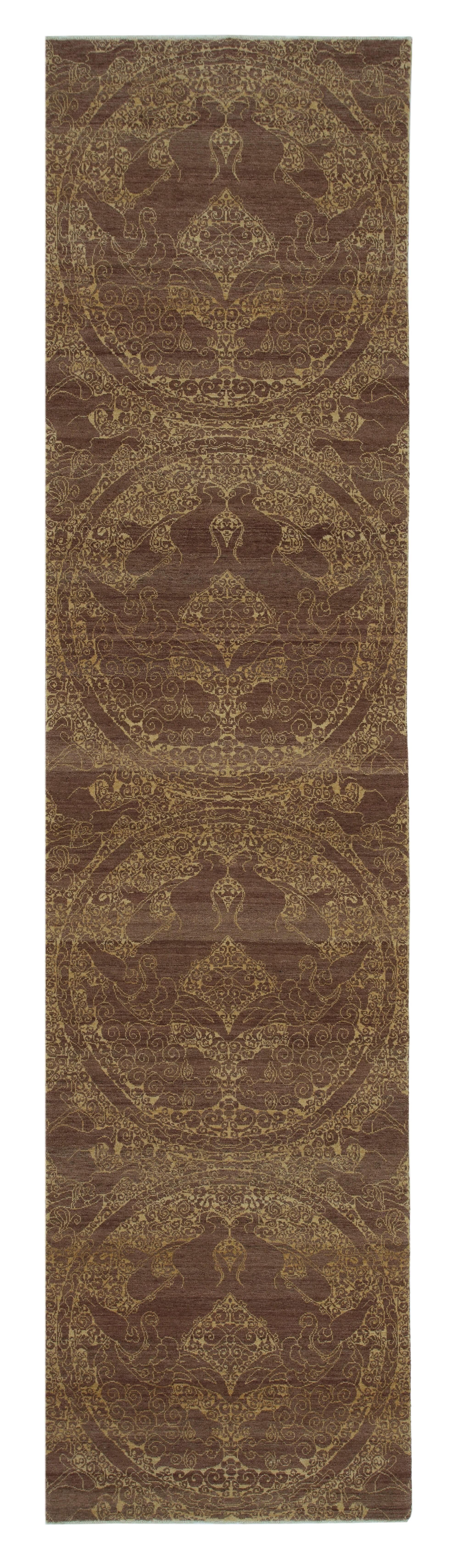 3 x 12 Brown Oushak Runner Rug - 3562