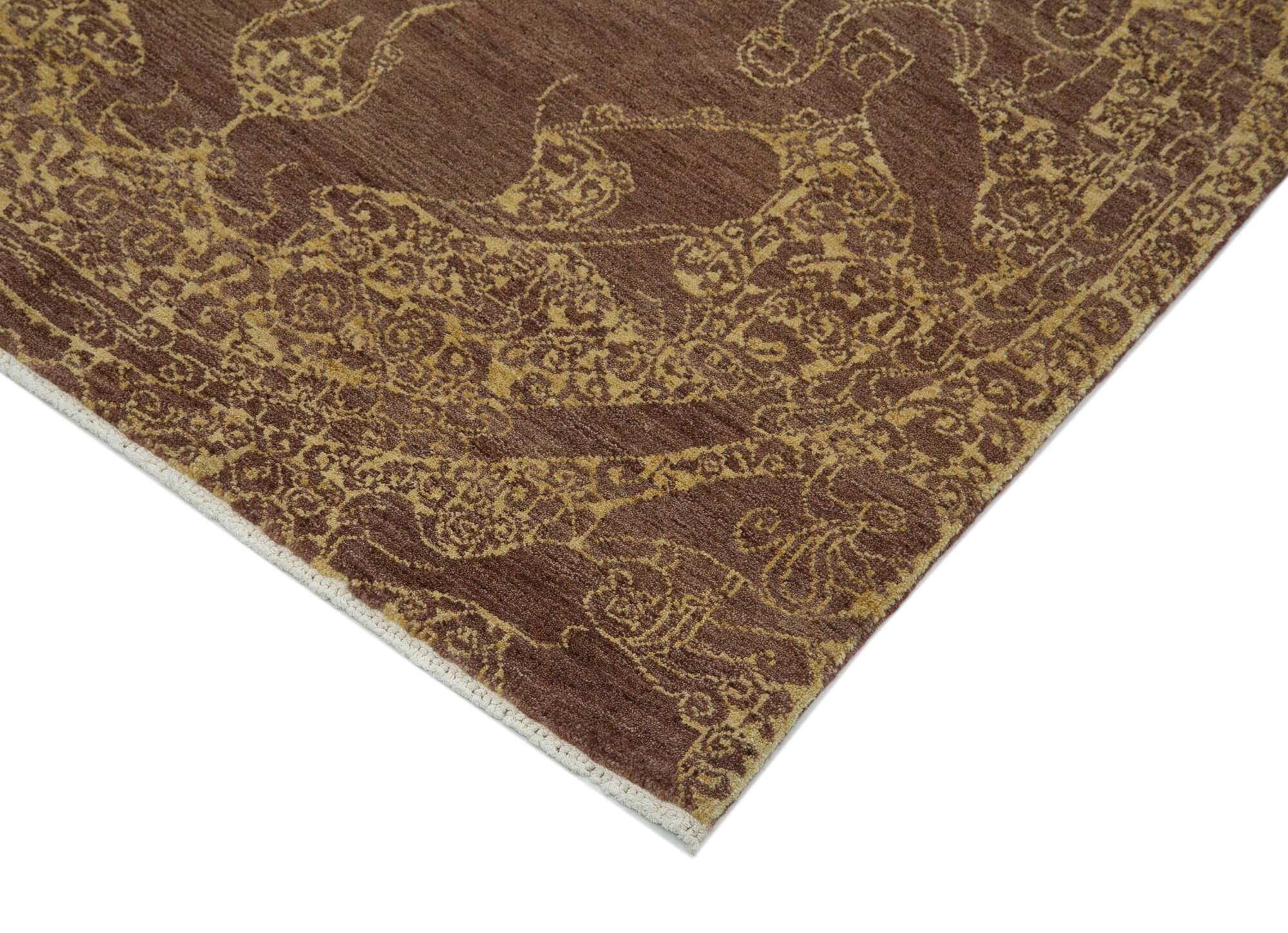 3 x 12 Brown Oushak Runner Rug - 3562