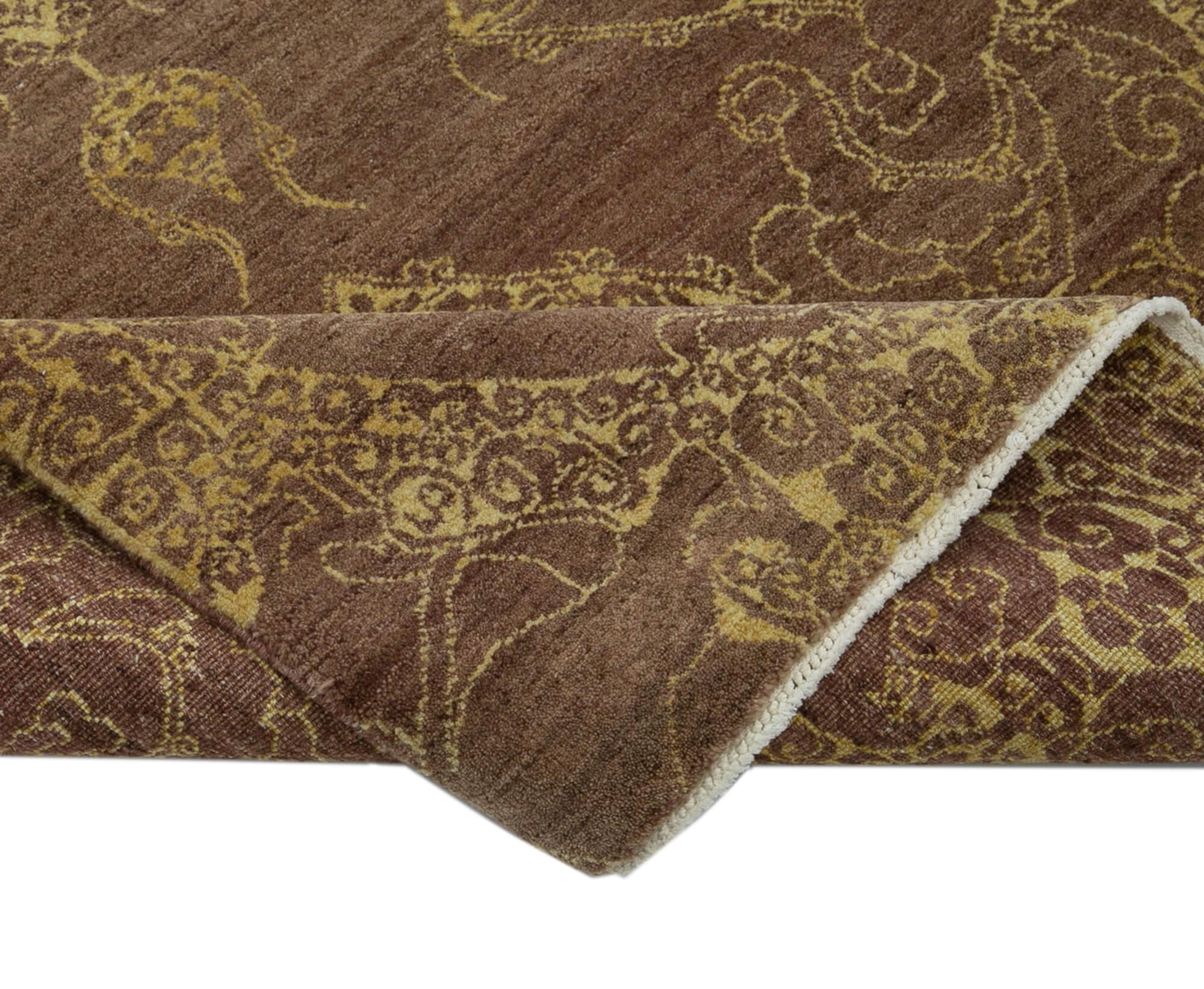 3 x 12 Brown Oushak Runner Rug - 3562