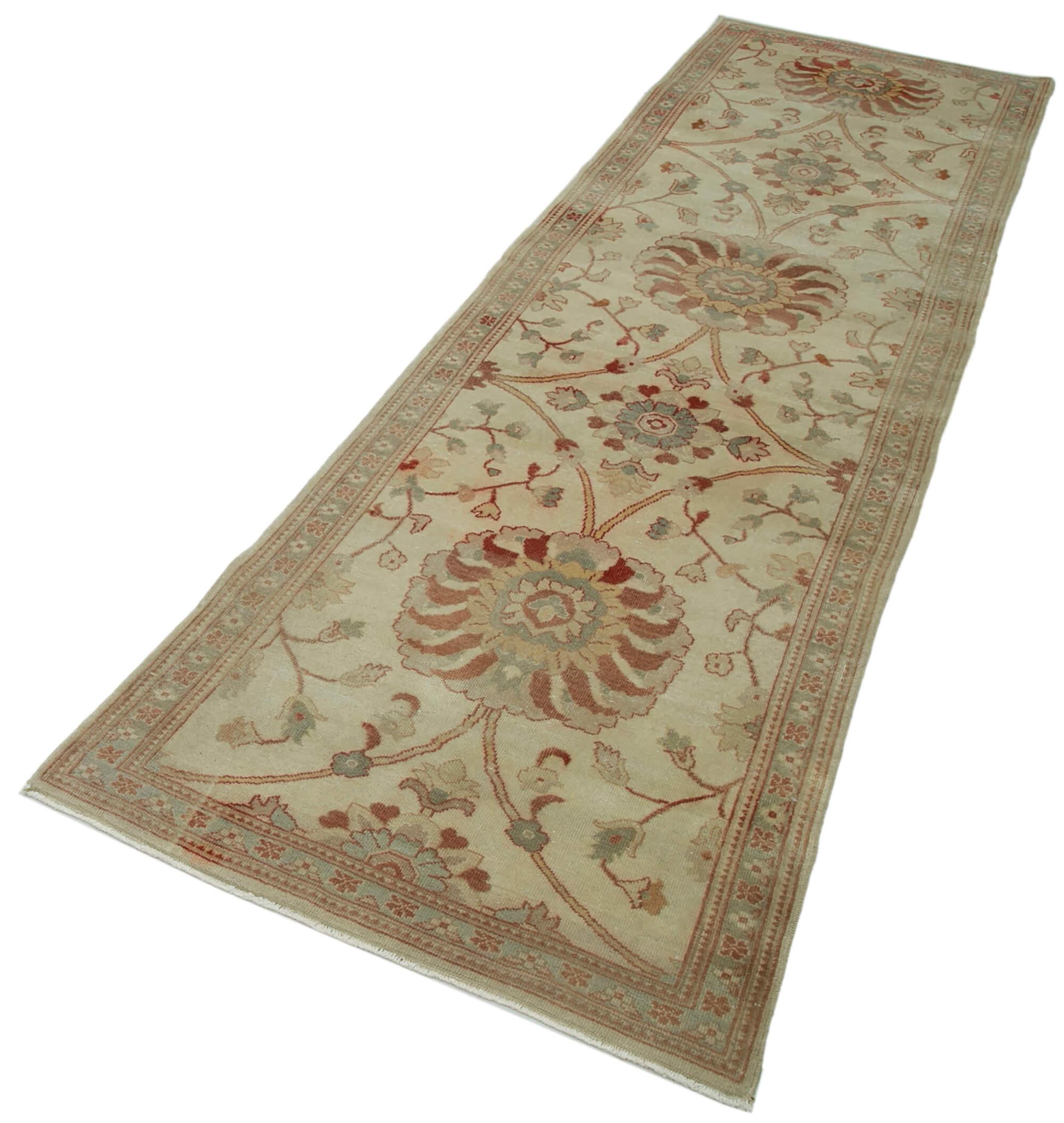 3 x 10 Beige Oushak Runner Rug - 3568