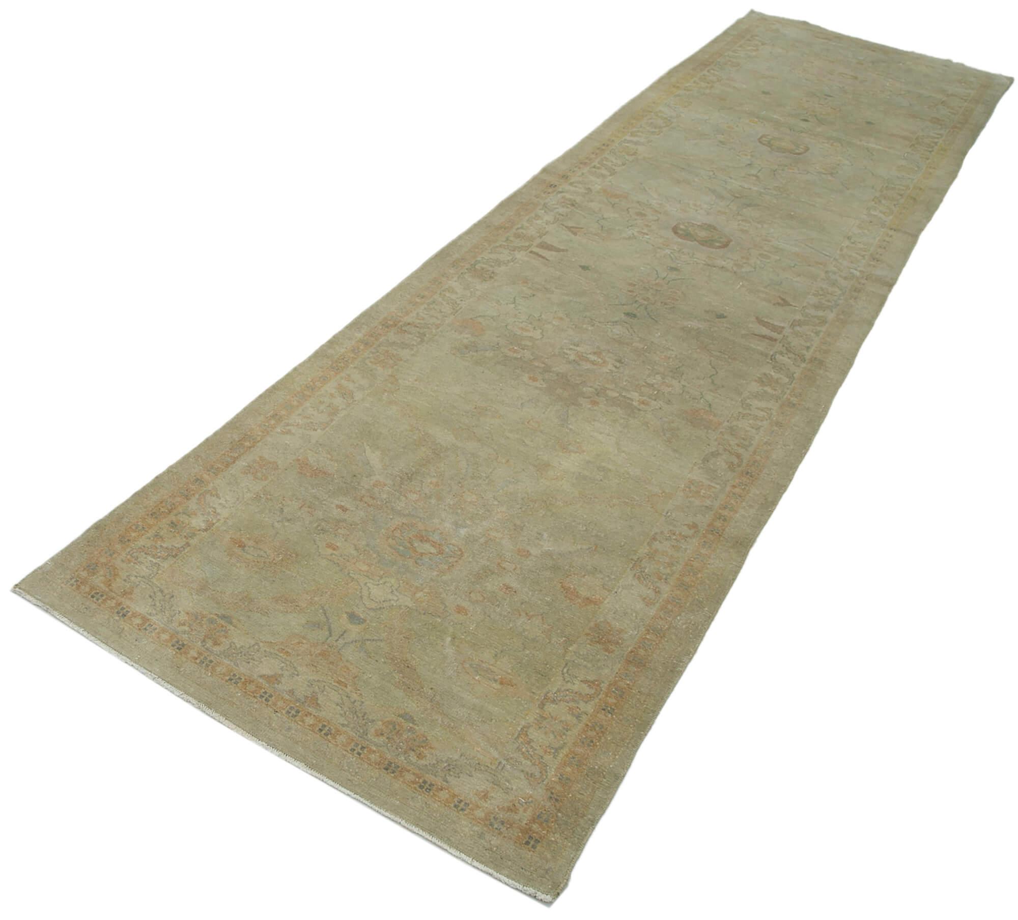 3 x 11 Beige Oushak Runner Rug - 3569