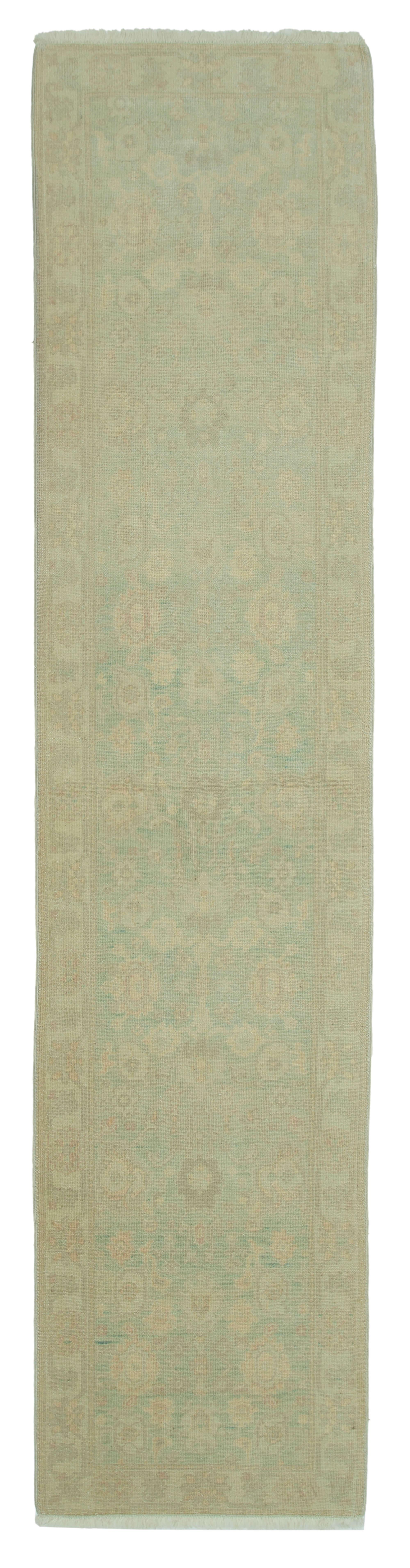 3 x 12 Beige Oushak Runner Rug - 3576