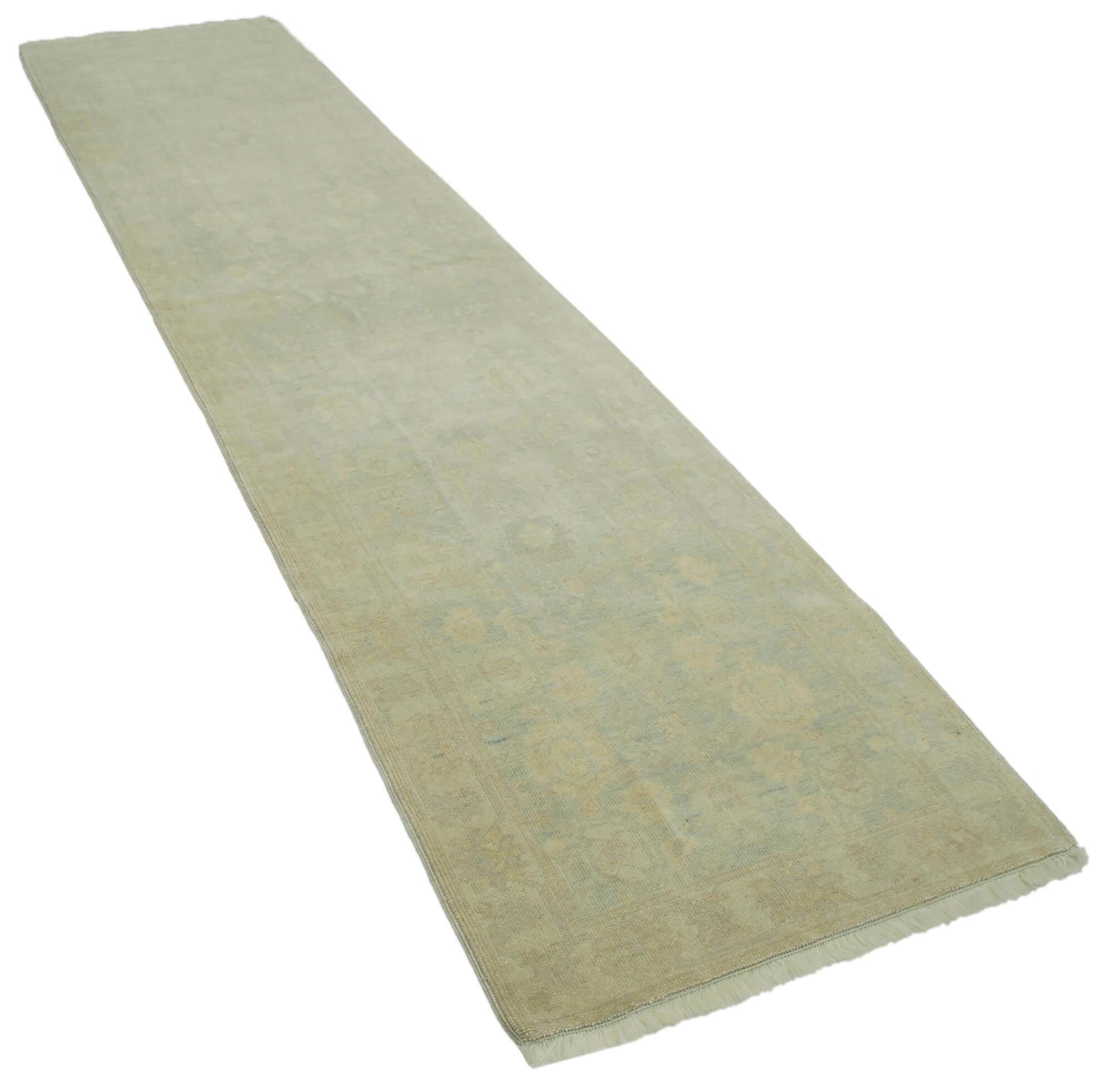 3 x 12 Beige Oushak Runner Rug - 3576