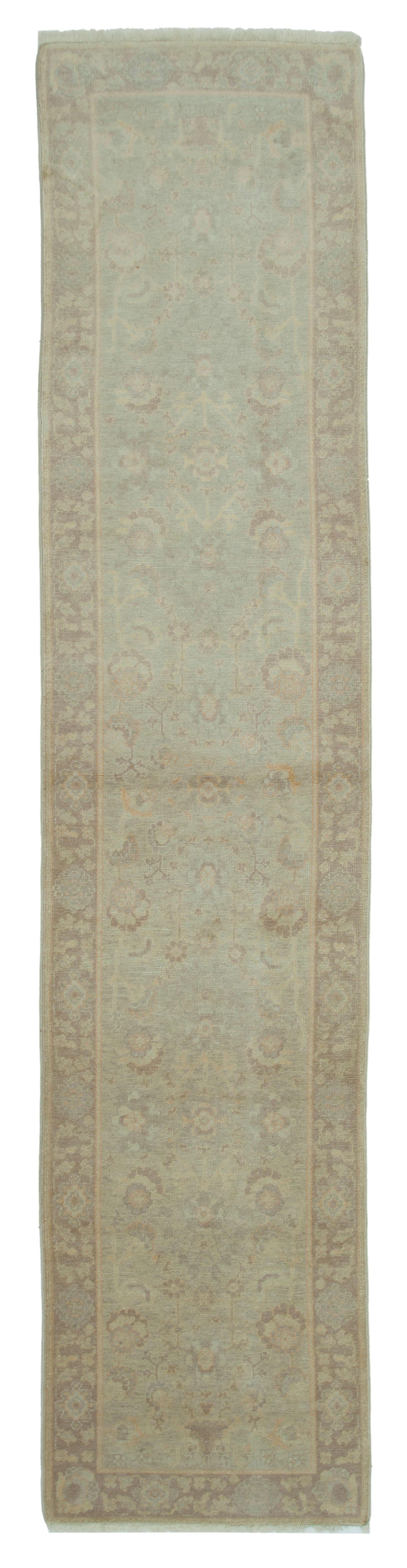 3 x 12 Beige Oushak Runner Rug - 3577