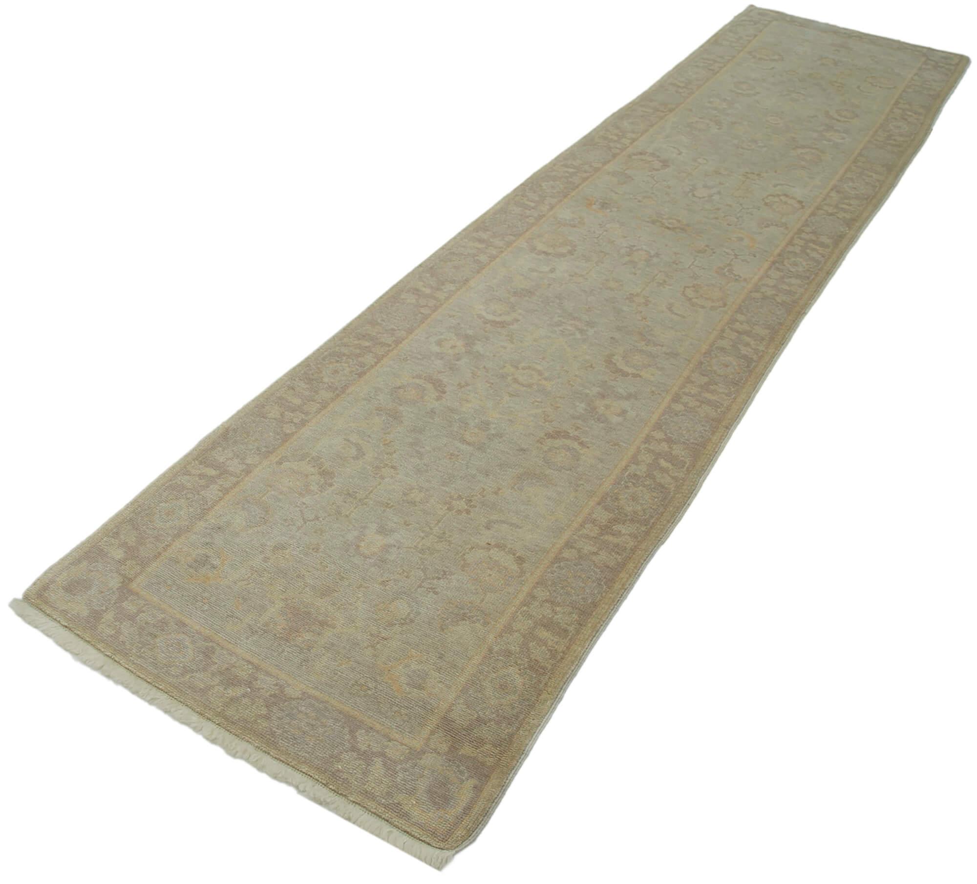 3 x 12 Beige Oushak Runner Rug - 3577