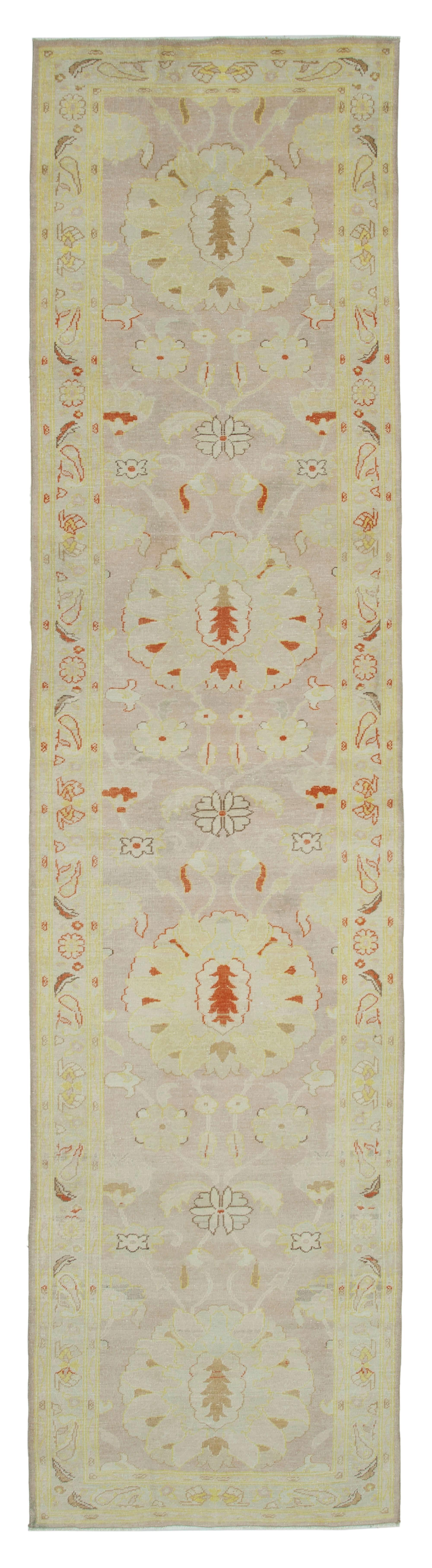 3 x 12 Beige Oushak Runner Rug - 3578